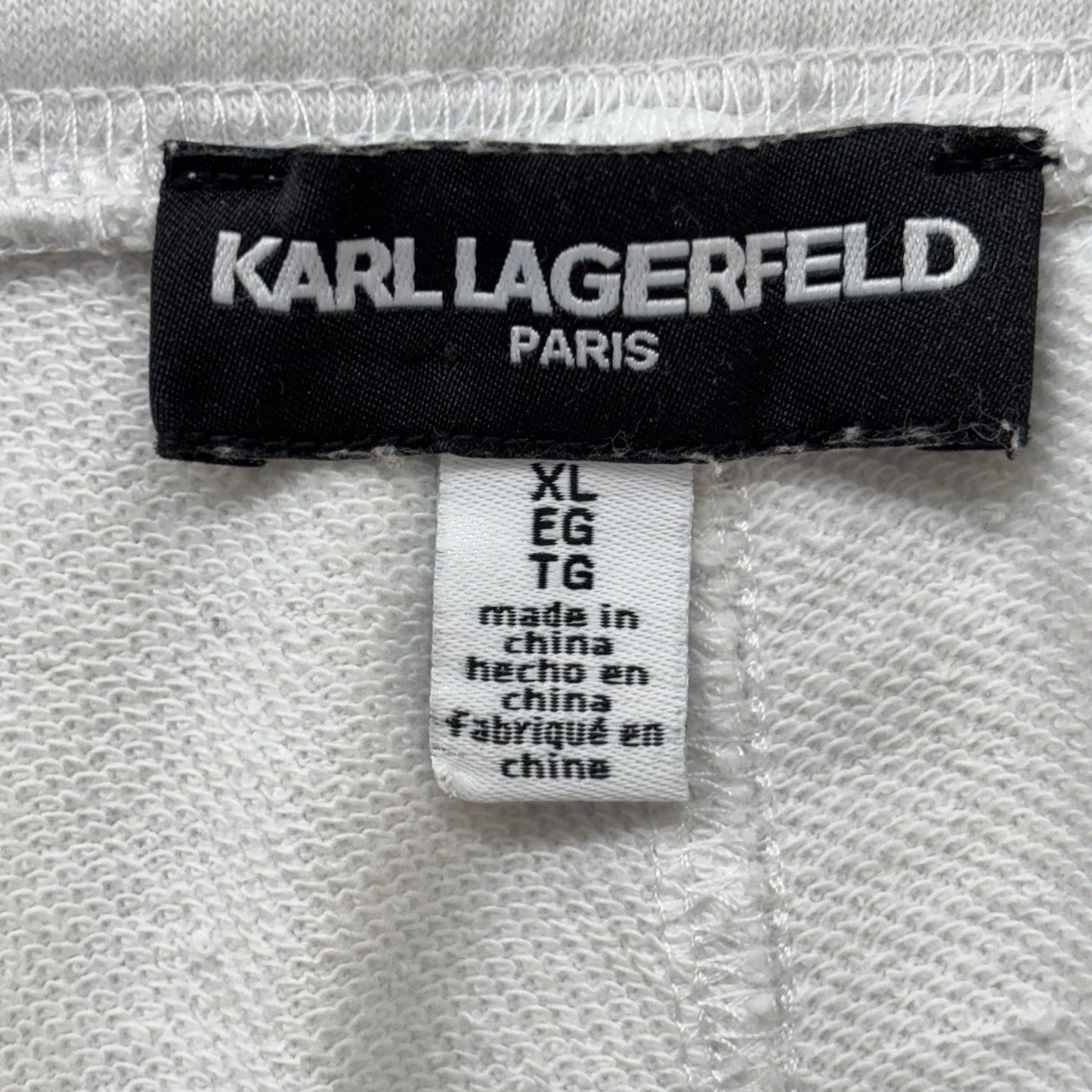 Karl Lagerfeld Block Letter Logo Jogger Sweatpants Sz XL Athleisurecore Glamcore