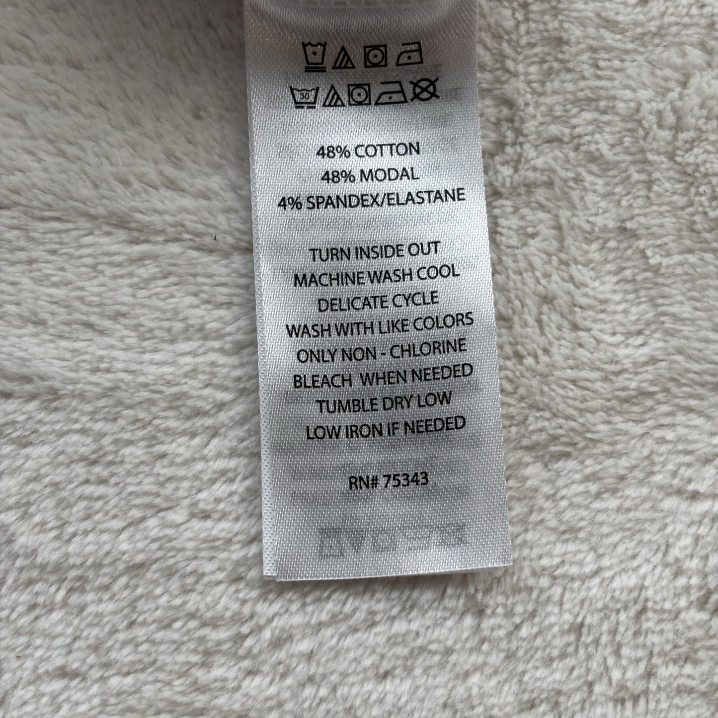 Paraphrase women's basiccore white mock neck long sleeve top classic sz small