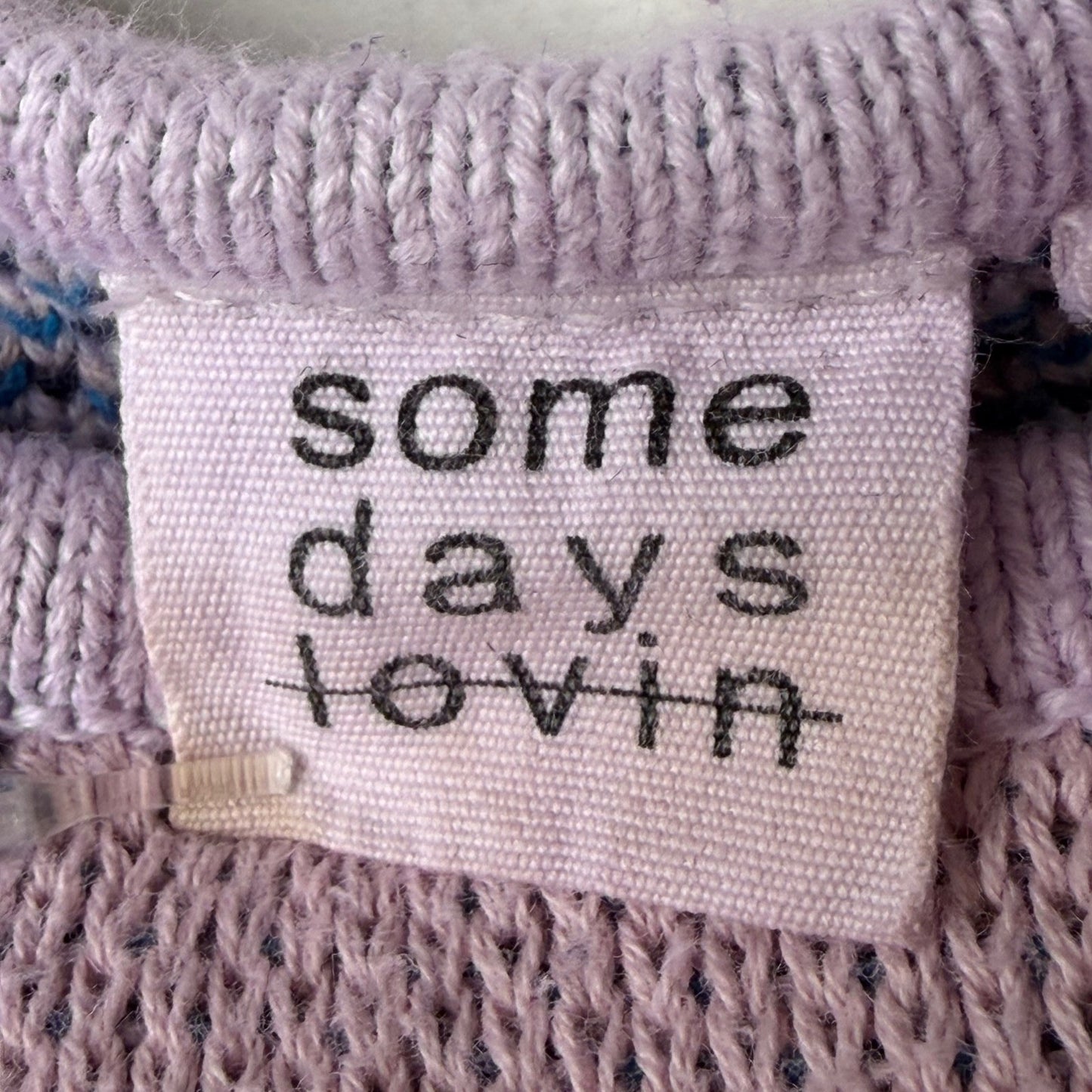 Some Days Lovin Knit Crop Tank Top – Geometric Pattern – Womens Small
