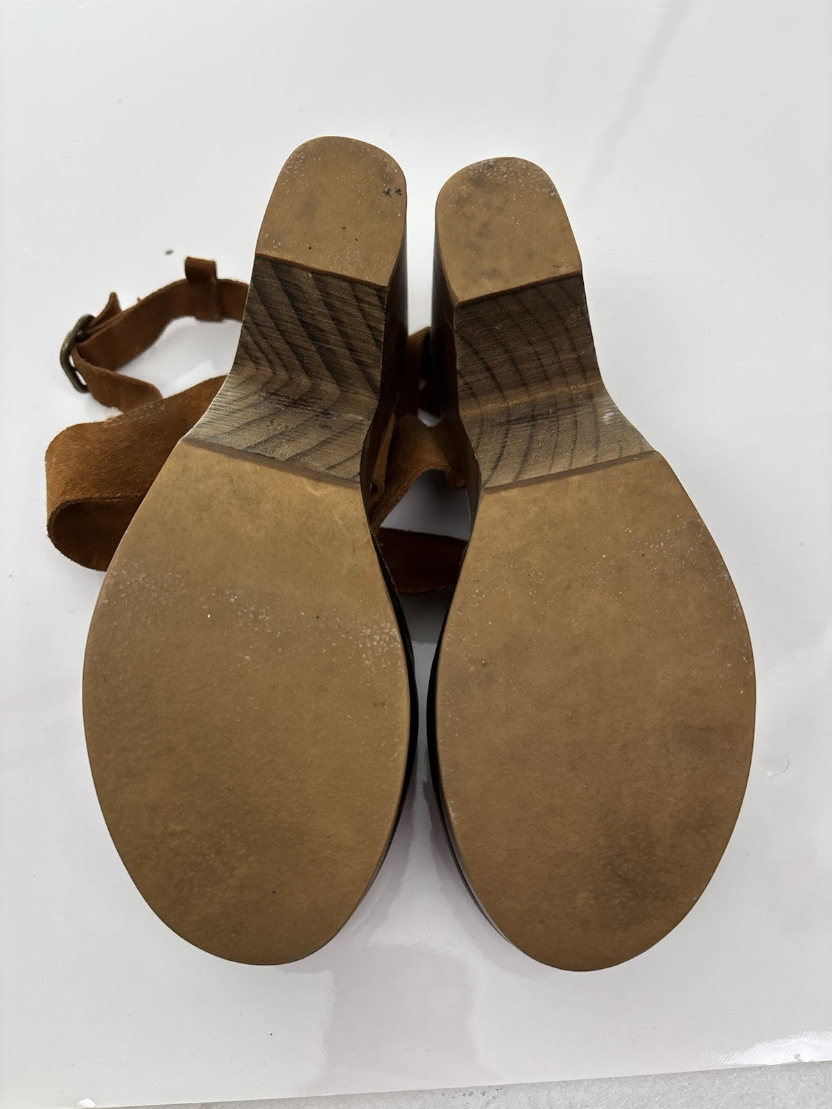 Free People Women’s Clogs Festival Boho Hippy Brown Leather Distressed Size 7.5