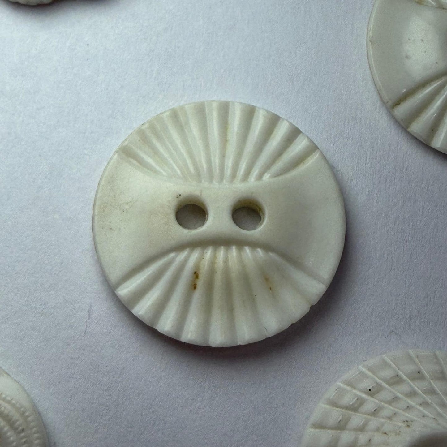 Antique Milk Glass Buttons Mixed Lot Floral Sunburst Victorian White 2Hole 36pc