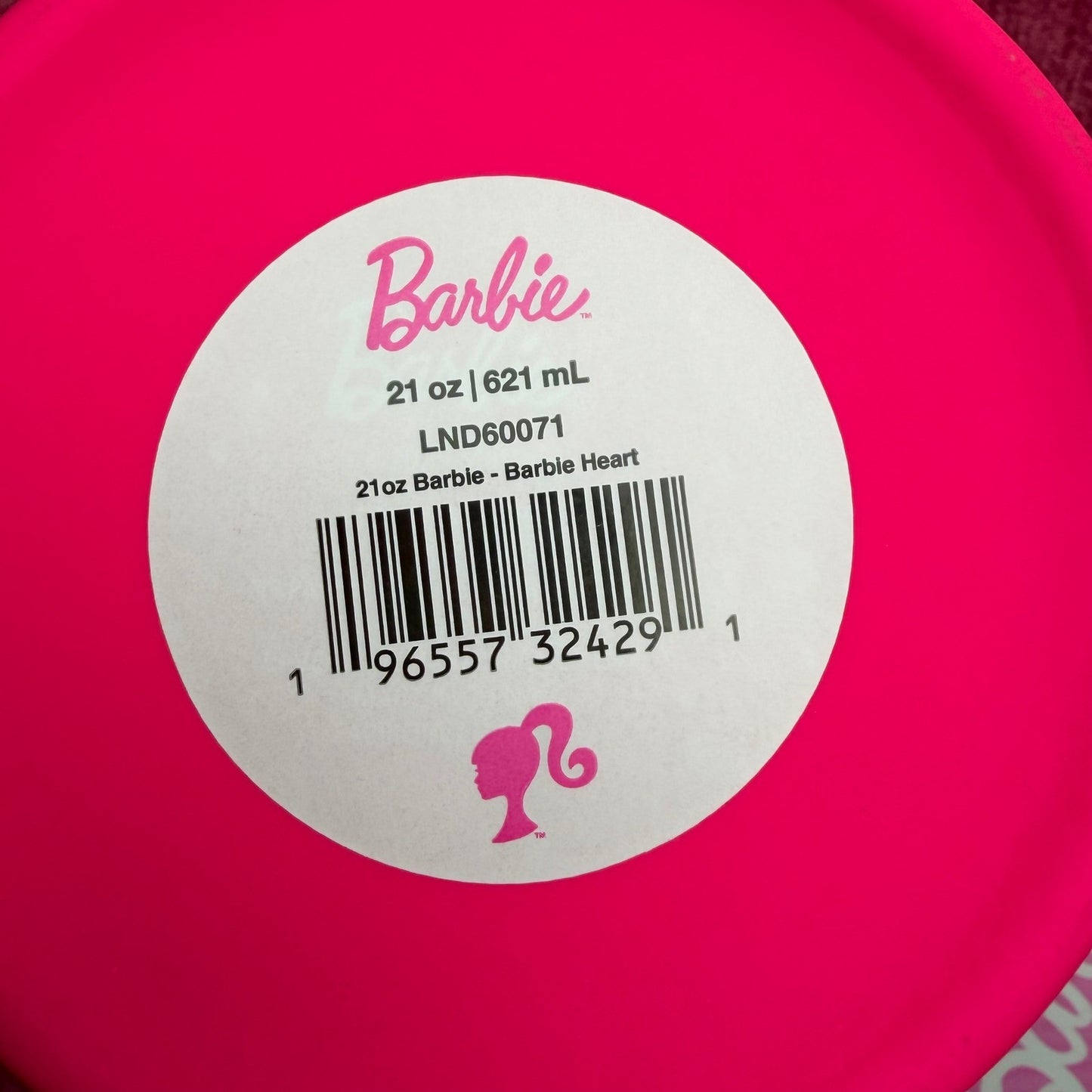 Barbie Ceramic Mug 21oz Hot Pink Heart B Handle Barbiecore Mattel LND60071 NEW
