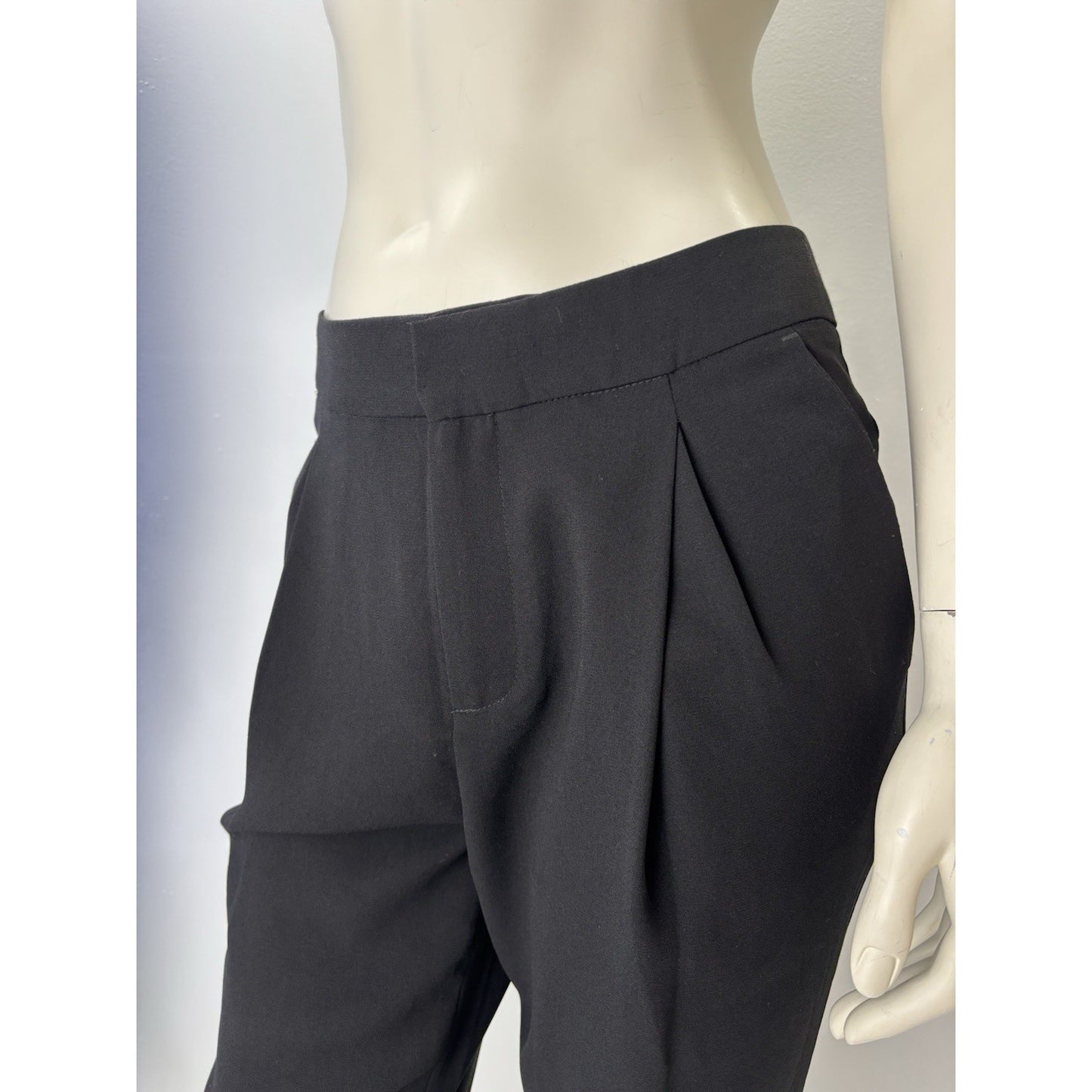 Kenneth Cole Reaction Black Capri Dress Pants Y2K Office Siren Quiet Luxury M