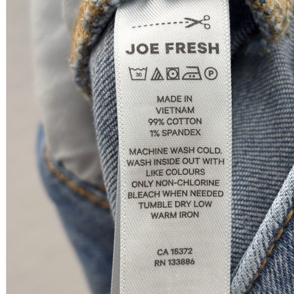 Joe Fresh Wide Leg Blue Jeans High Rise Stretchy Basiccore Capsule Wardrobe 32