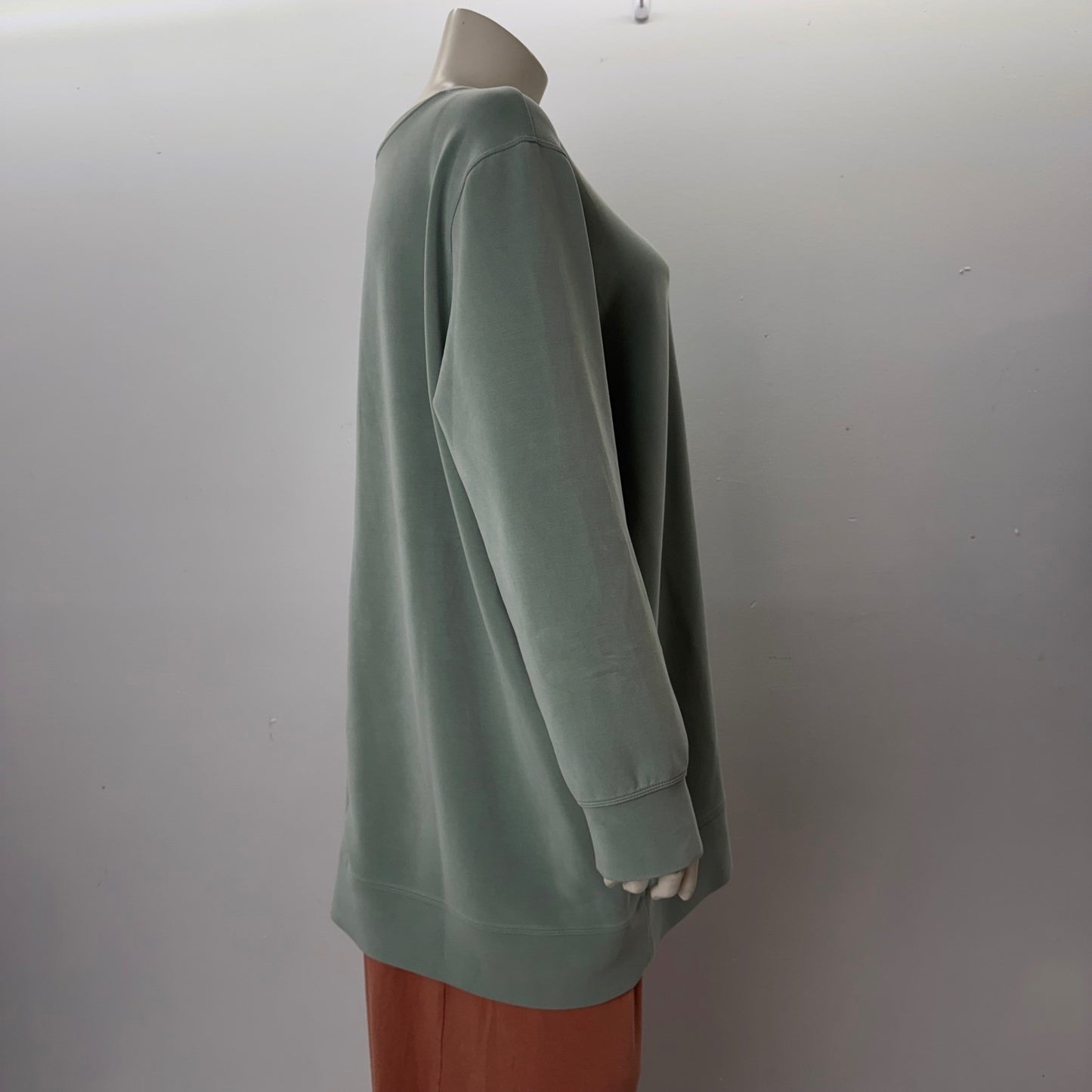 Joe Fresh Active Womens 3X Sage Green Tunic Sweatshirt Modal Blend Oversized