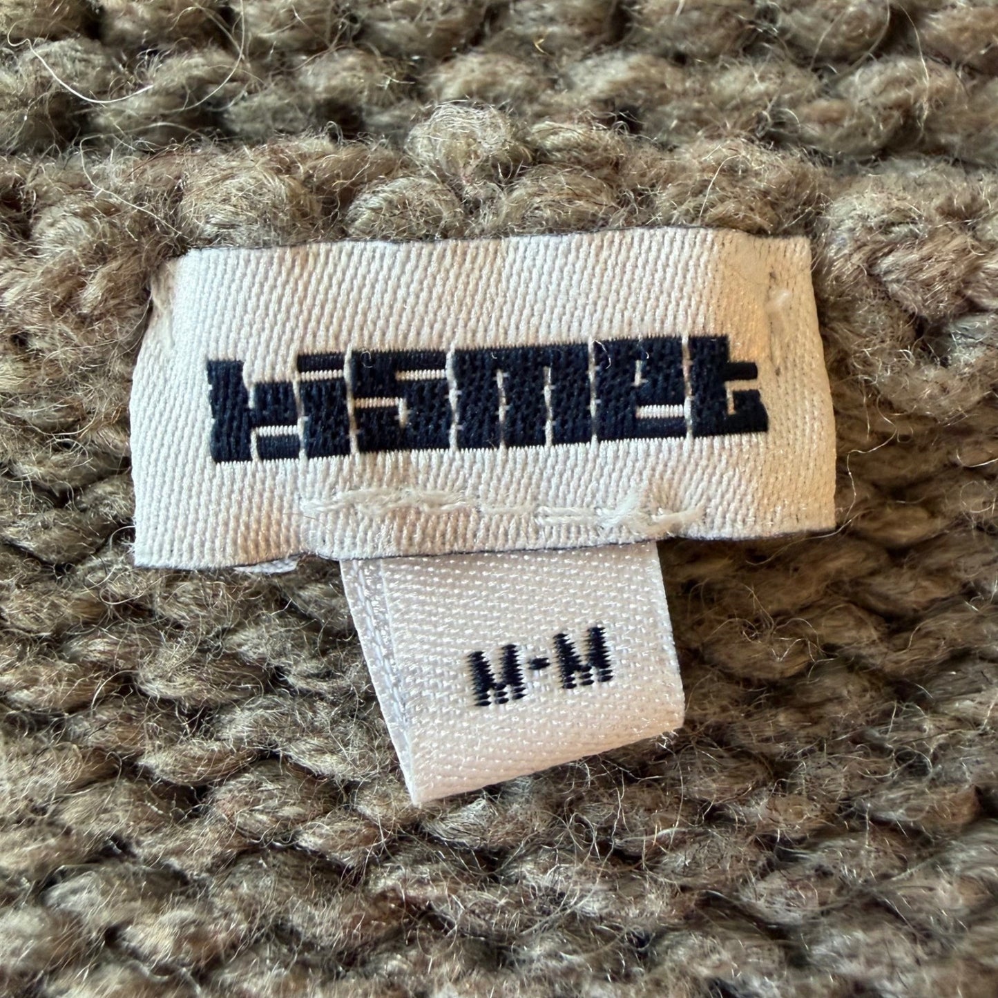 Kismet Zip Up Hooded Cardigan Wool Blend Geometric Cabin Gorpcore Sweater Size M