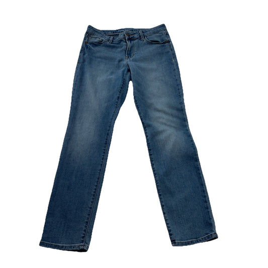 Old Navy women’s Mid-rise Power Slim Straight Jeans- Size 6 Basic Vanillacore