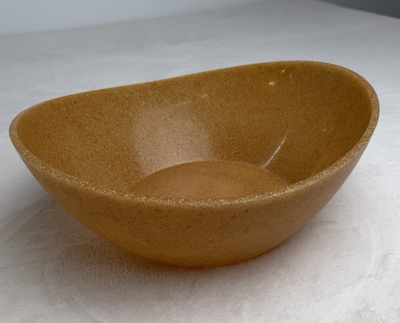 Eco Smart by Architec Confetti Poly-Flax Unique Serving Bowl Tan Made in USA