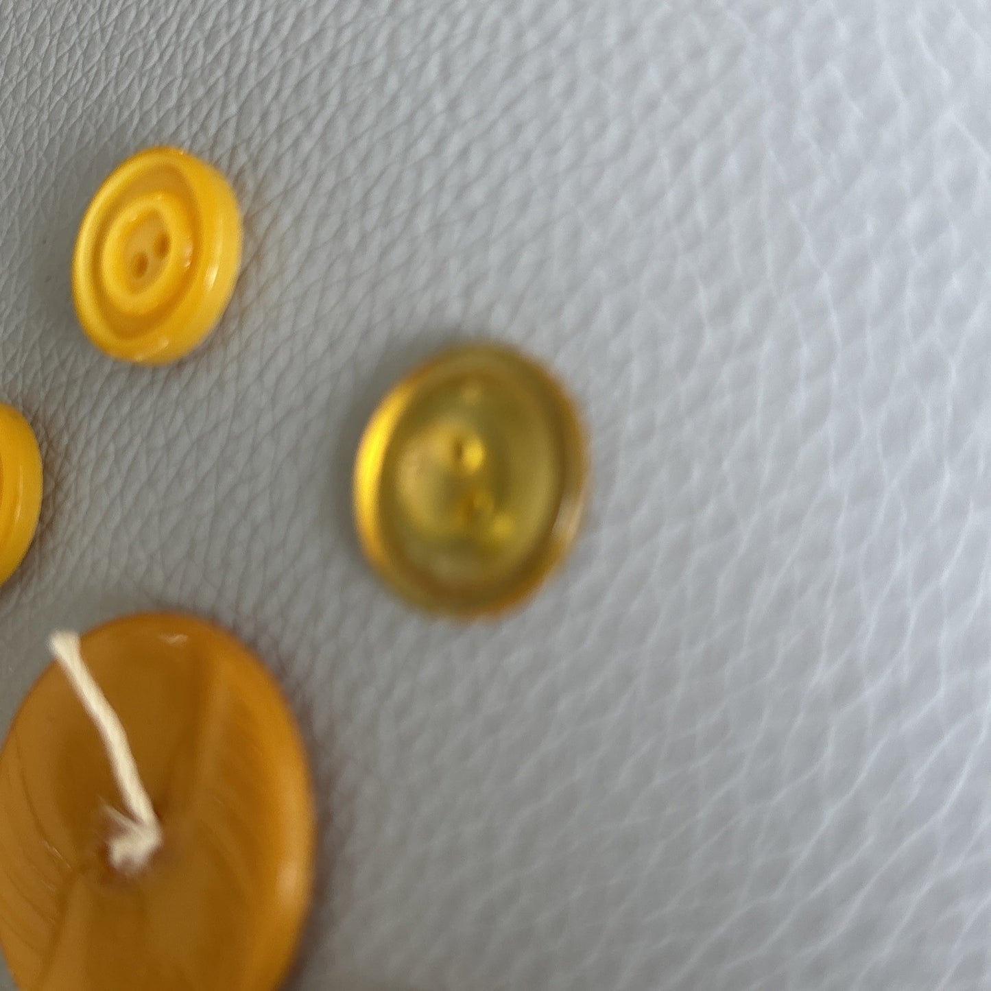 Vintage 1930s–50s Yellow Button Lot • Bakelite Casein Catalin Mix •