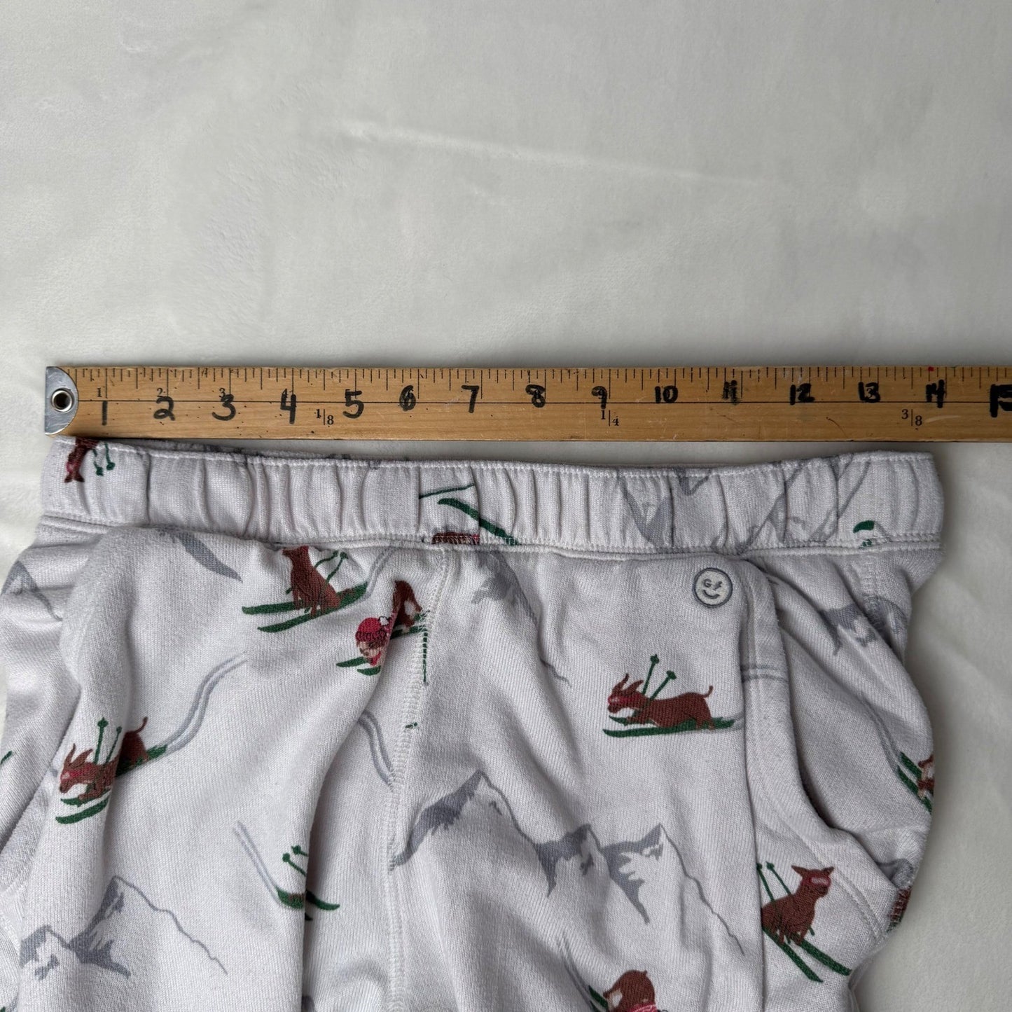 Gilly Hicks Sleepwear Pajamas Set Long Sleeve Top Pants Skiing Snail Print