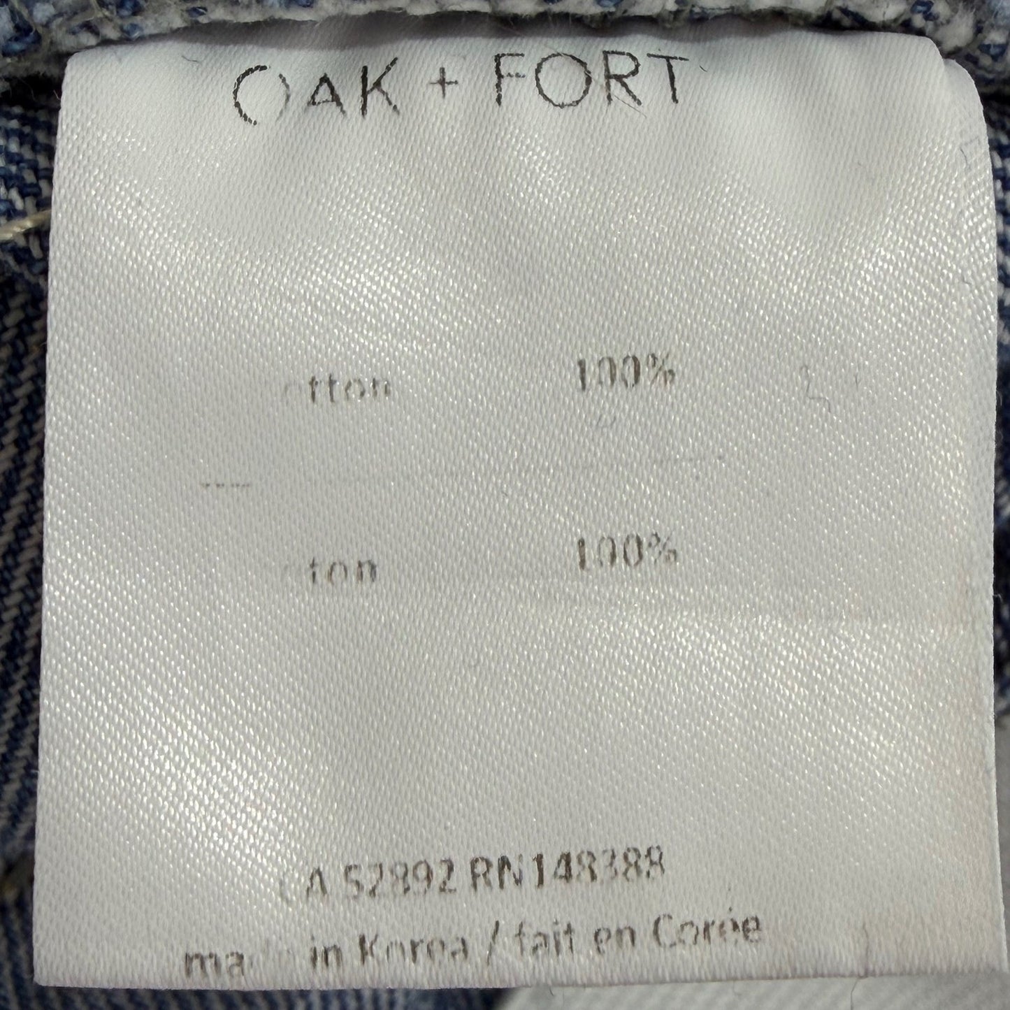 Oak + Fort Jeans High Waisted Paperbag Waist Mom  Cropped Raw Hem Womens Small