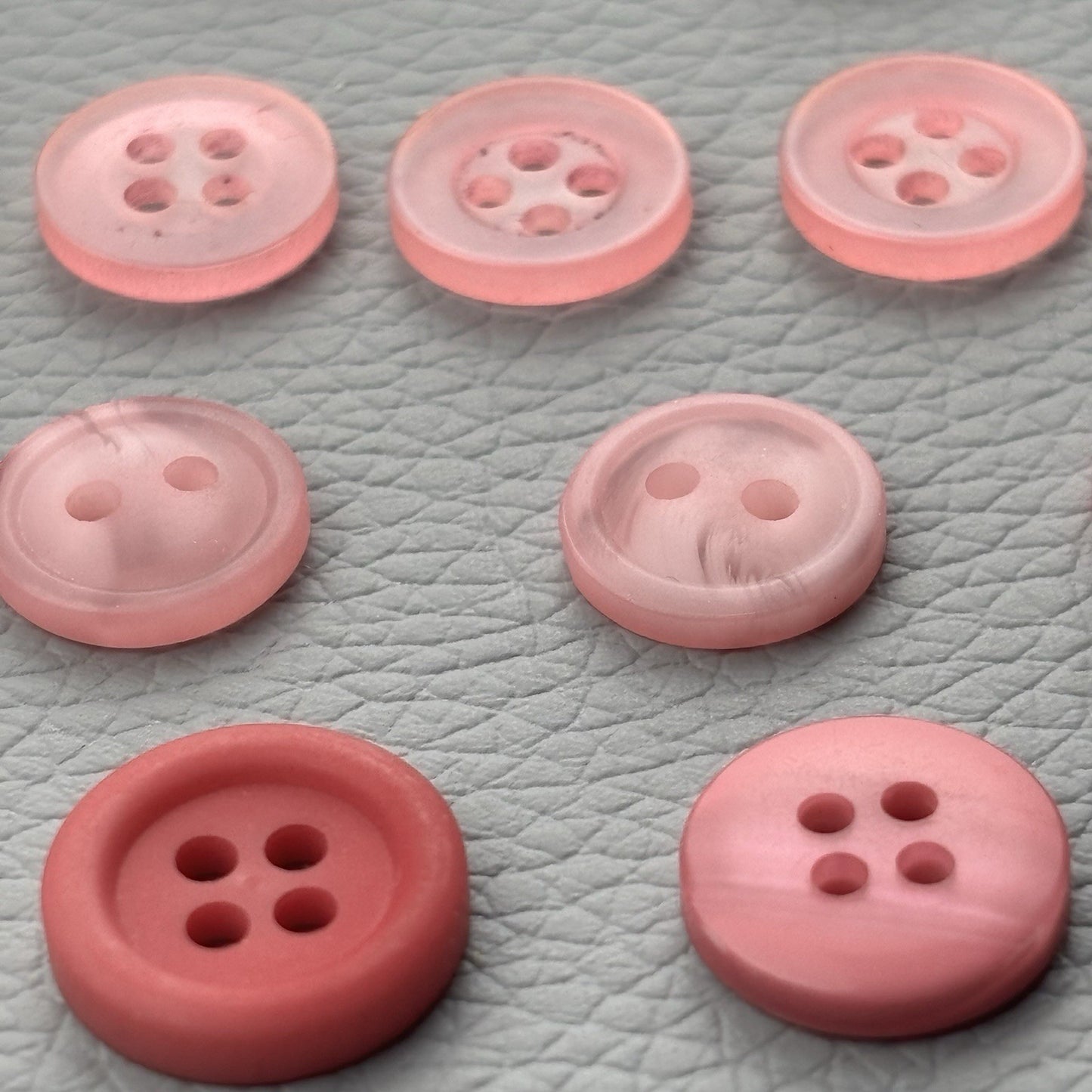 Vintage Pink Button Lot | 56 Pcs Blush & Rose Casein  Mix Mid Century Sewing