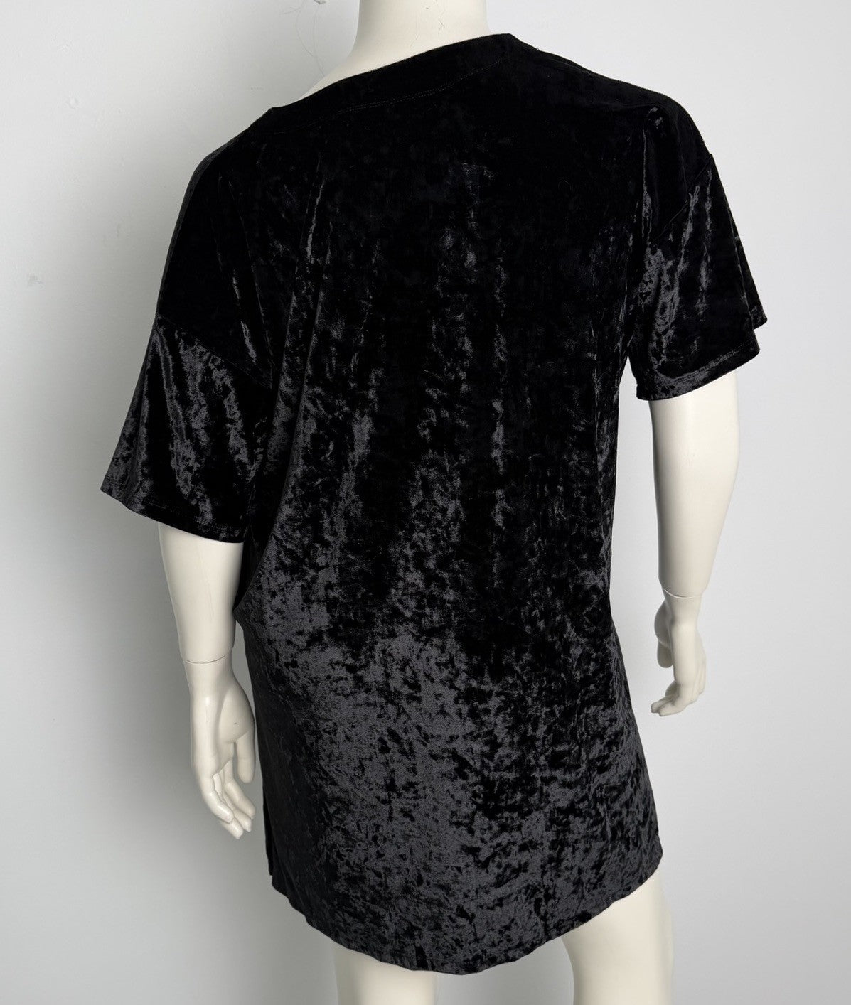 Women’s Black Crushed Velvet Dress Extra Lrge Holiday Dress Whimsigoth Gothcore