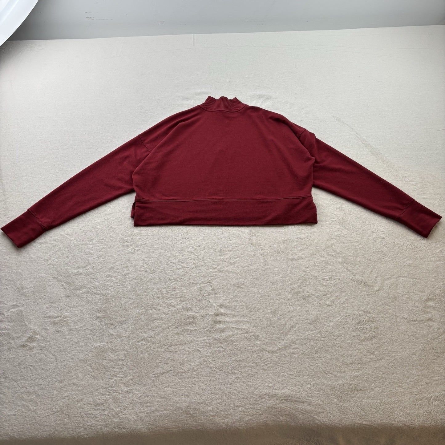 Ideology Off-Duty 1/4 Zip Mock Neck Crop Length Women's Top Medium Athleisure