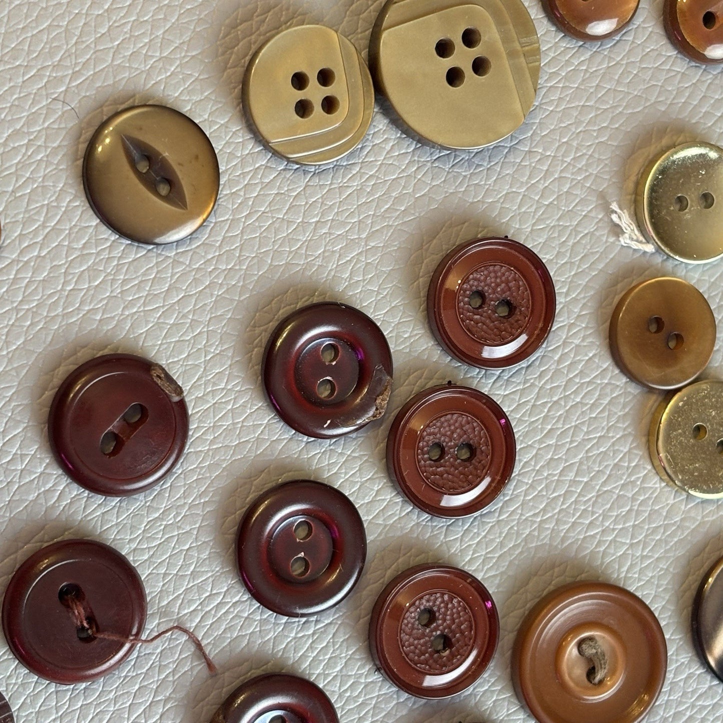 Vintage + New Burgundy And Red  Button Lot. Two Hole + Four Hole Plastic