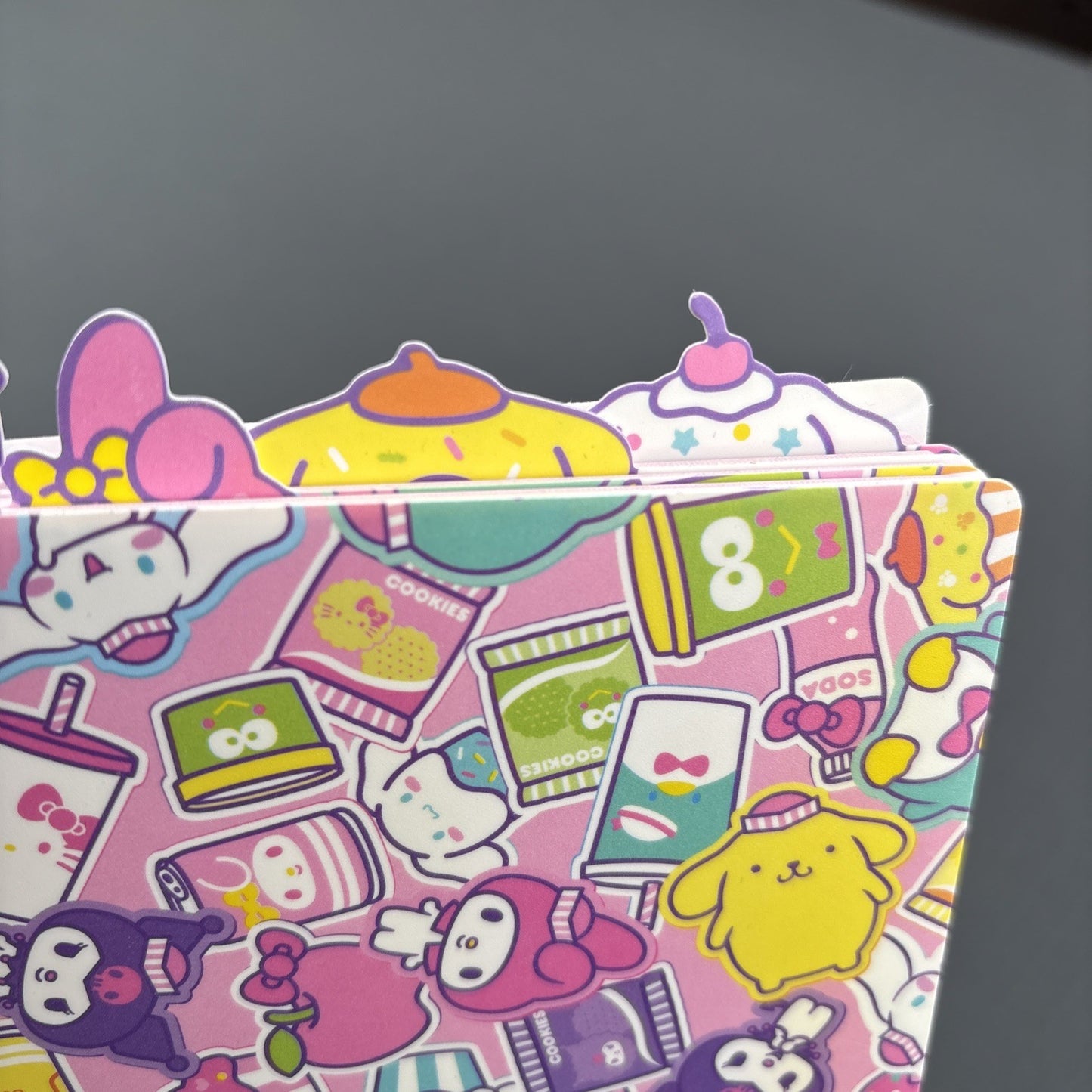 Hello Kitty and Friends Spiral Journal — Kawaii Snack Shop Notebook w/ Tabs