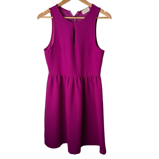 Everly Magenta Pink Textured Keyhole Fit and Flare Mini Dress Size S Barbiecore
