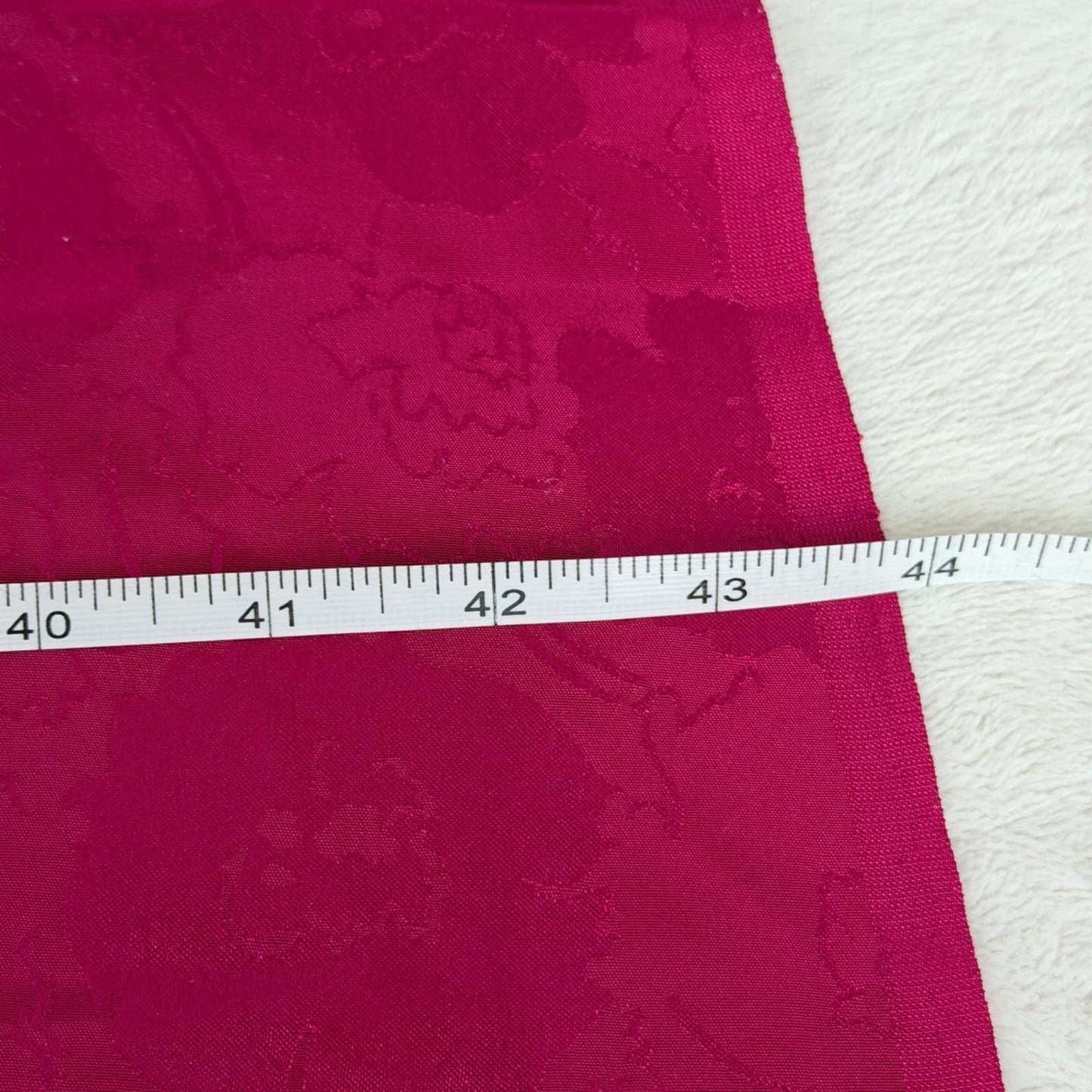 Fuchsia Pink Floral jacquard Fabric • 2.5 Meters • Silky Smooth Elegant Drape