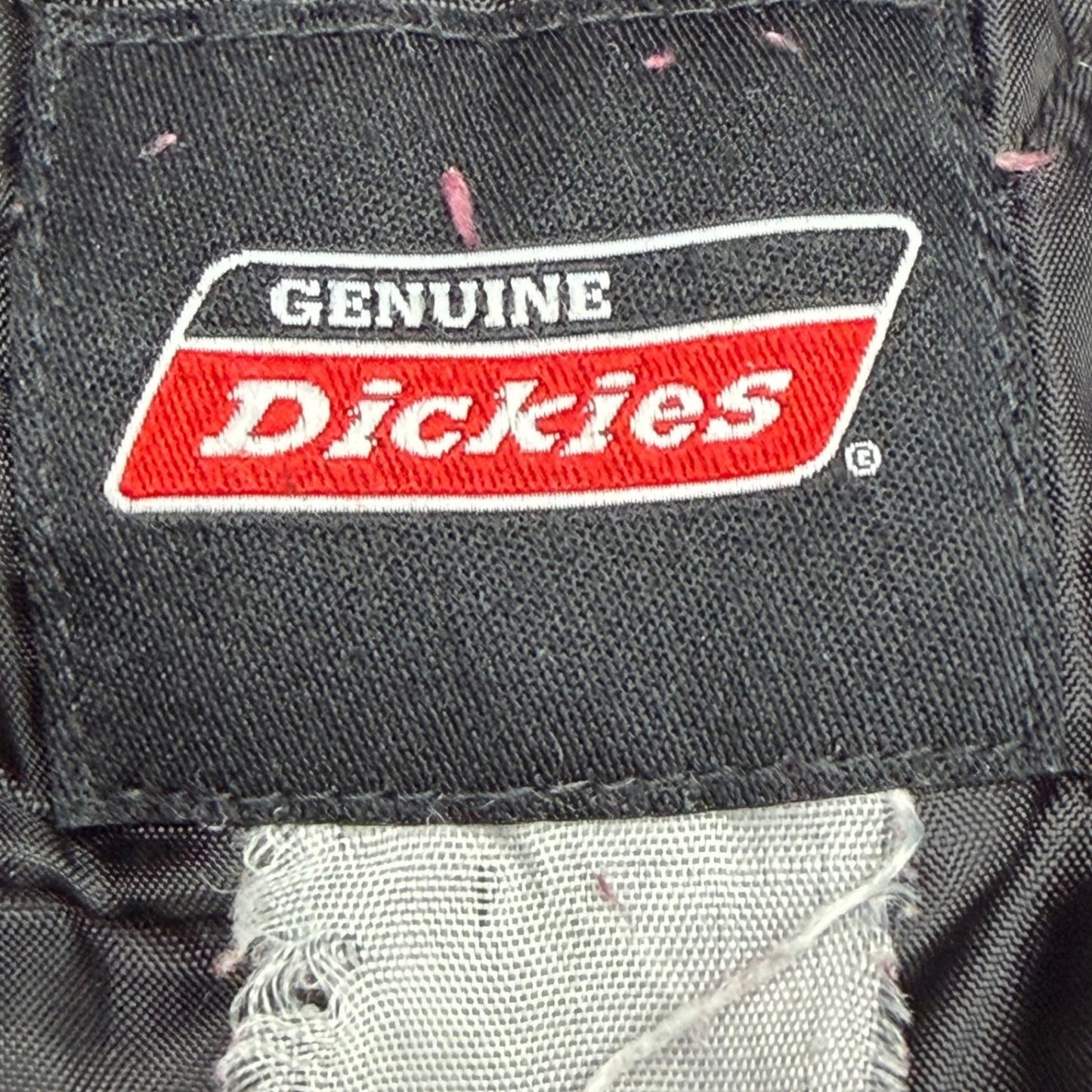 Dickies Mens Red Black Plaid Flannel Shirt Distress workwear Size Small thrashed