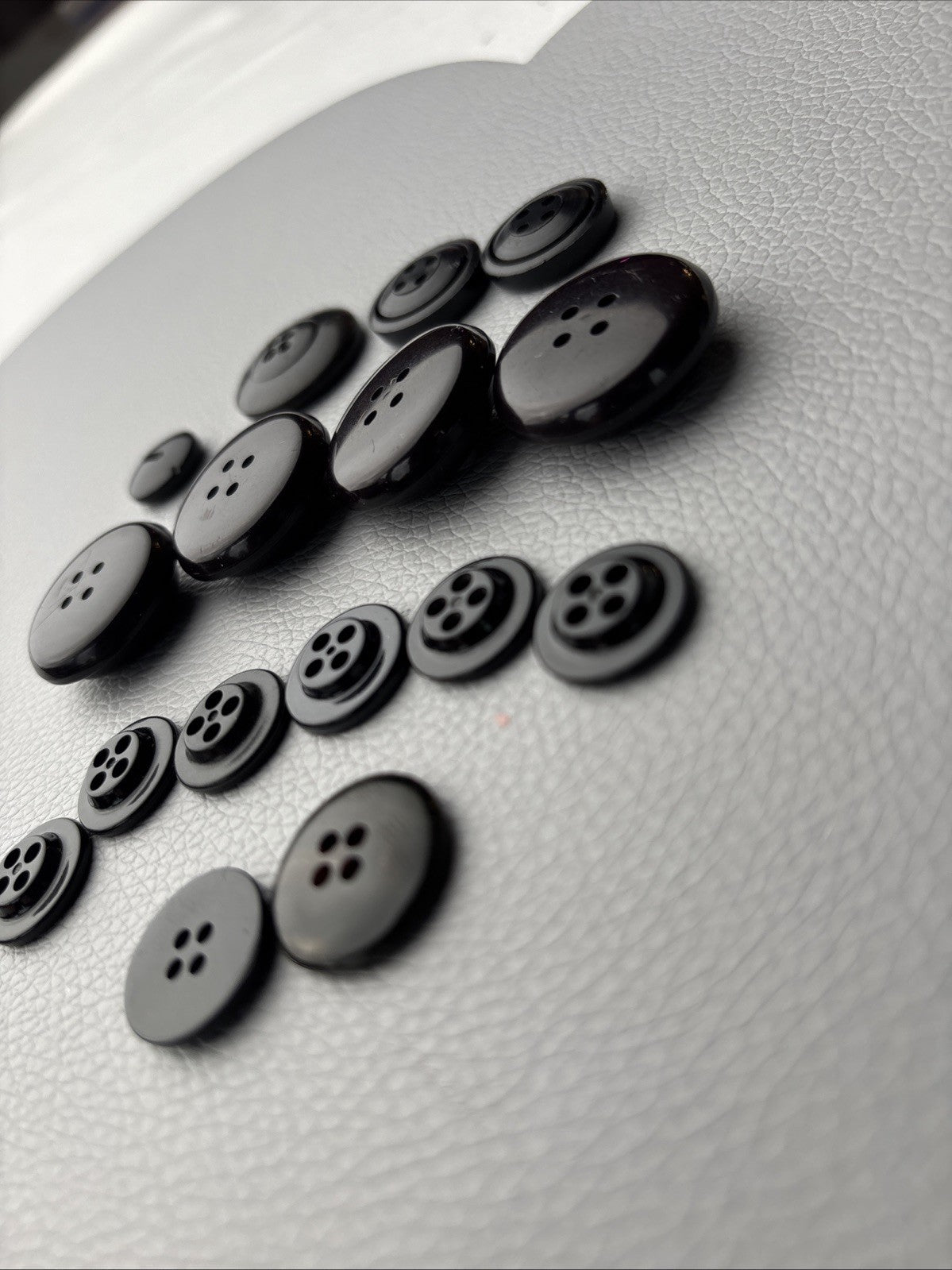 Vintage button lot ,15 black  mix with nautical anchor designs Rare Steel