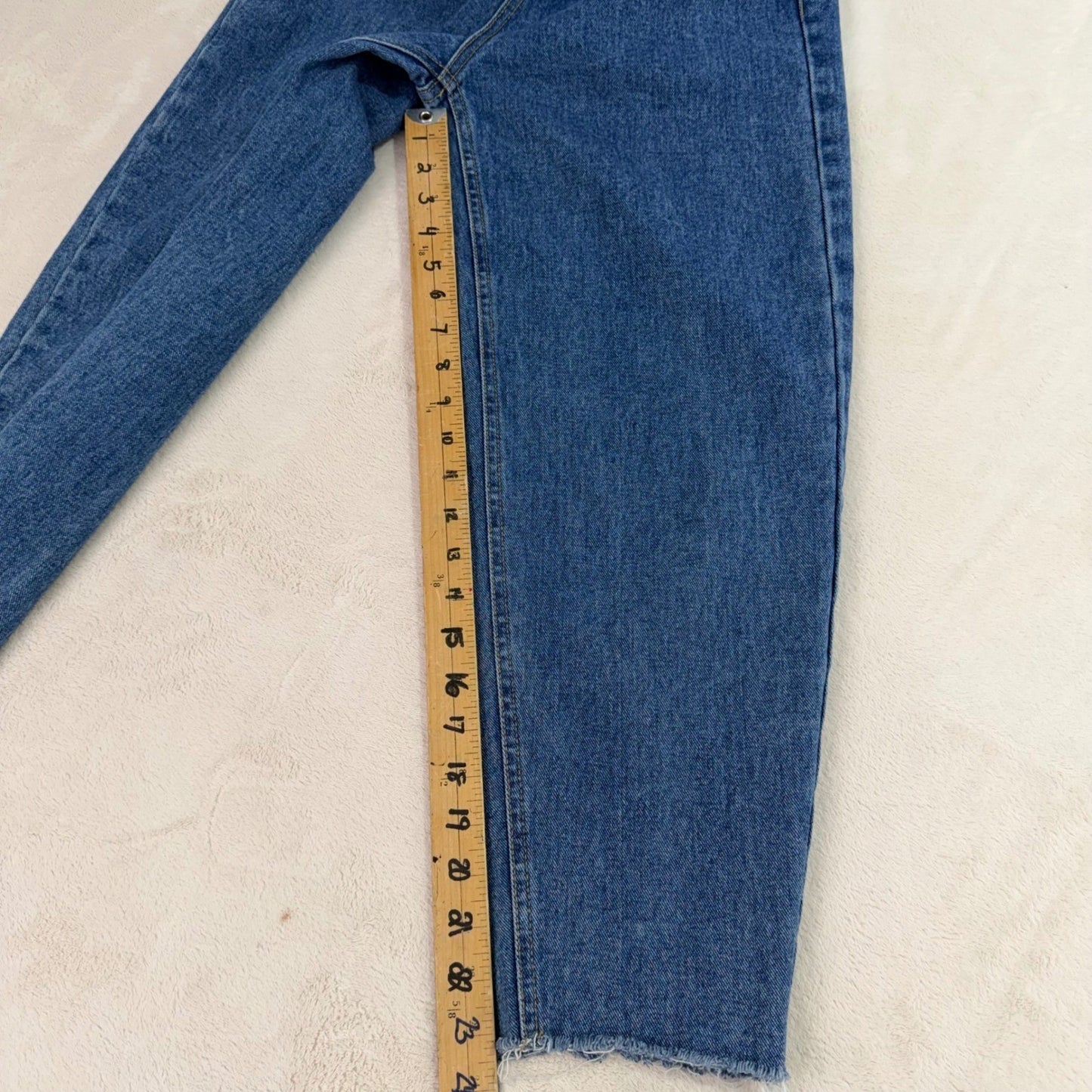 Oak + Fort Jeans High Waisted Paperbag Waist Mom  Cropped Raw Hem Womens Small