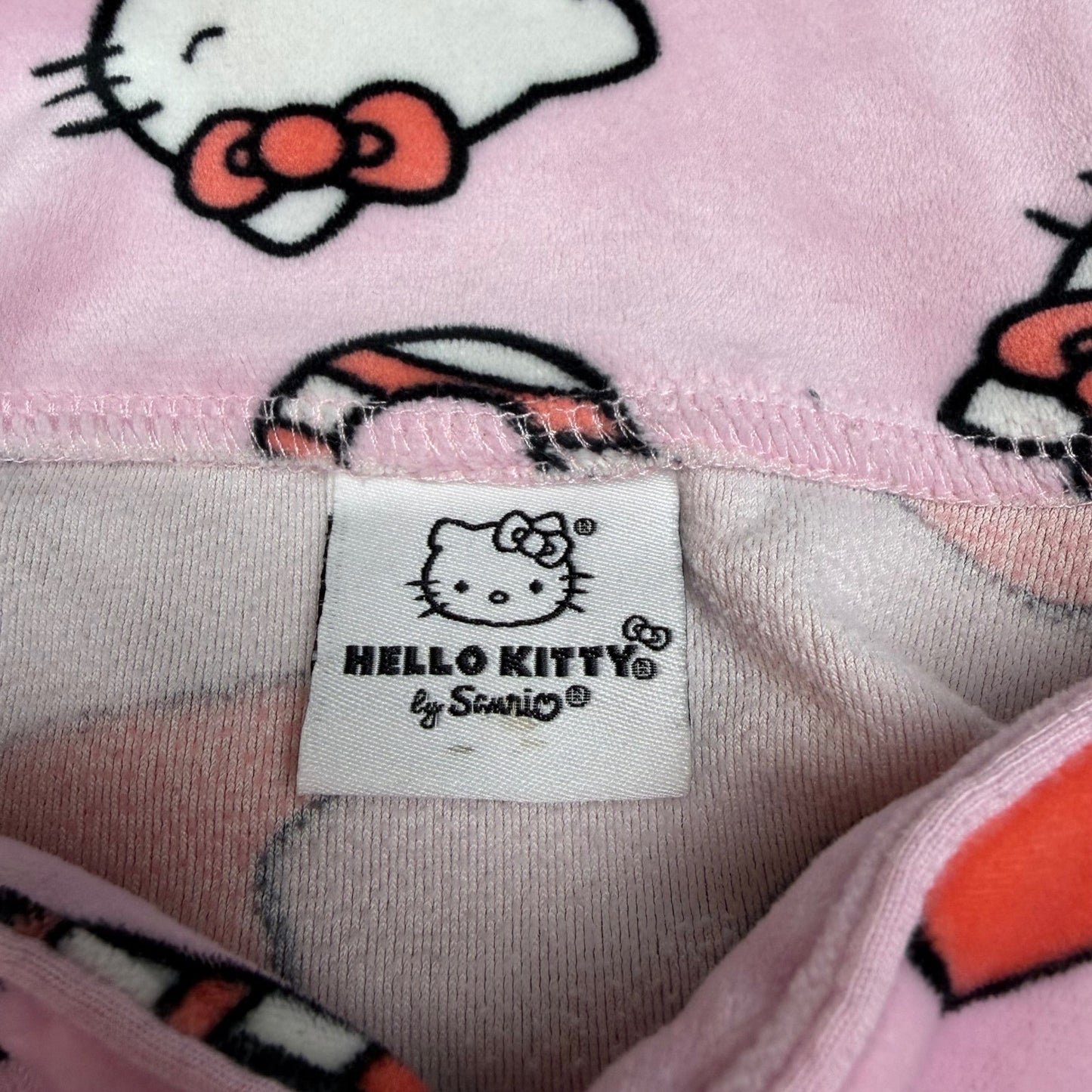 Hello Kitty Pajama Set Christmas Pink Plush Kawaii Coquette Sanrio Sleepwear XL
