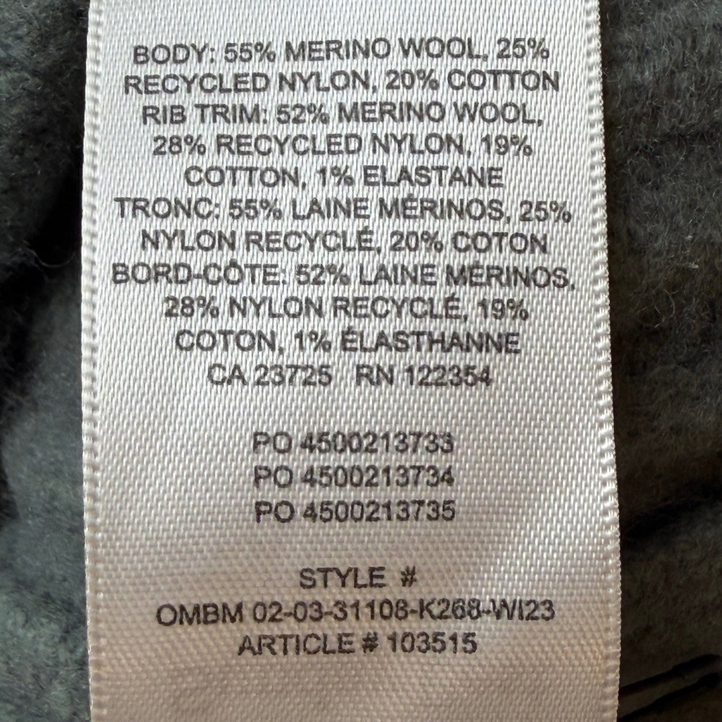Aritzia Sunday Best Cable Knit Sweater  Merino Wool Green Old Money Sz Small