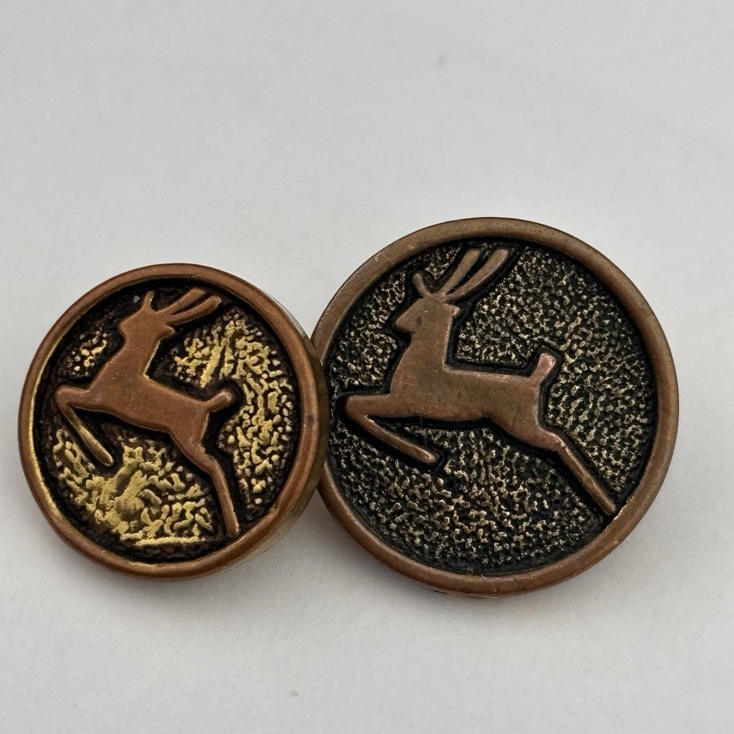 Vintage Brass & Black Button Lot – 29 Enamel Crest, Textured & Etched Designs,