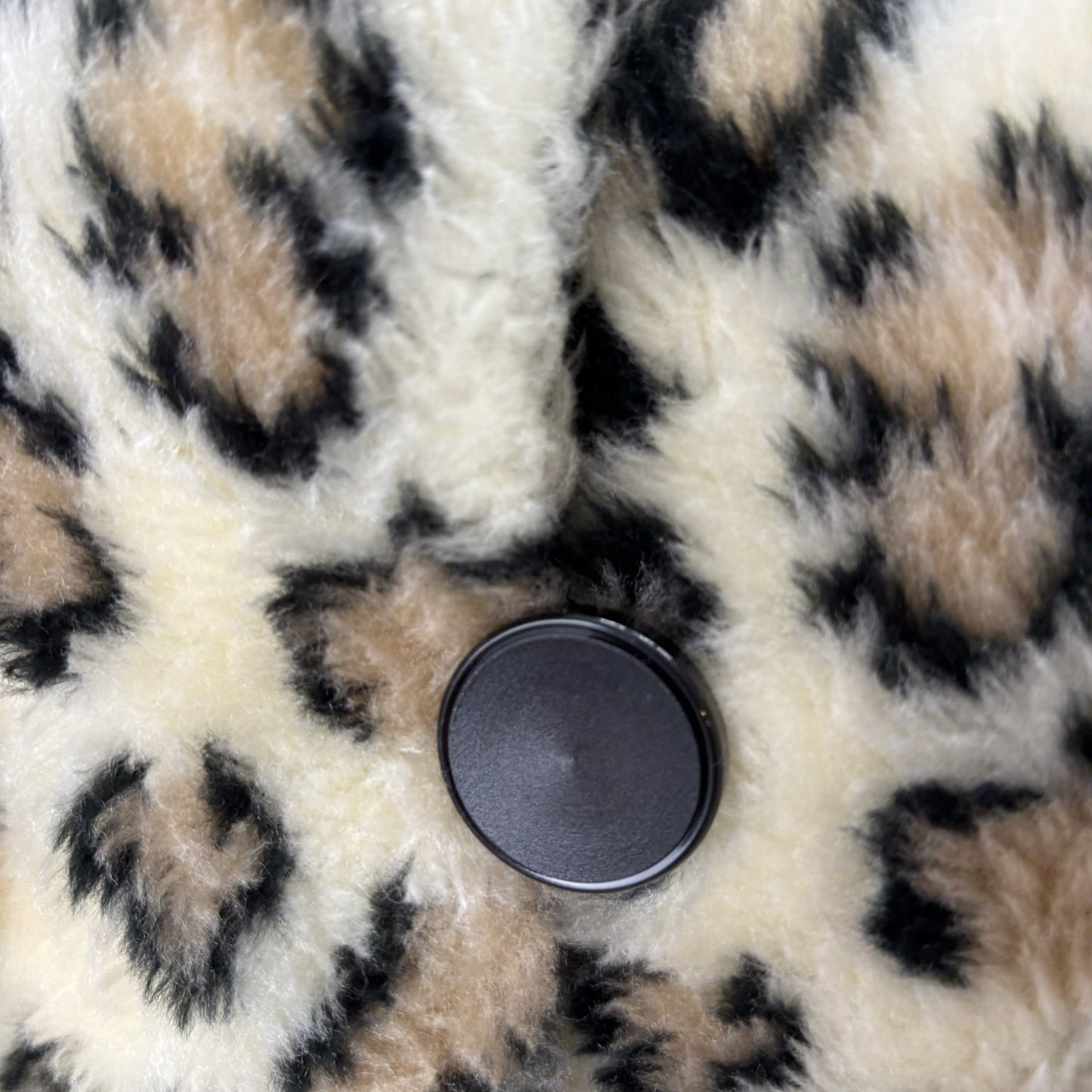Princess Leopard Print Faux Fur Women's  Winter Coat sz Large Mob Wife Esthetic