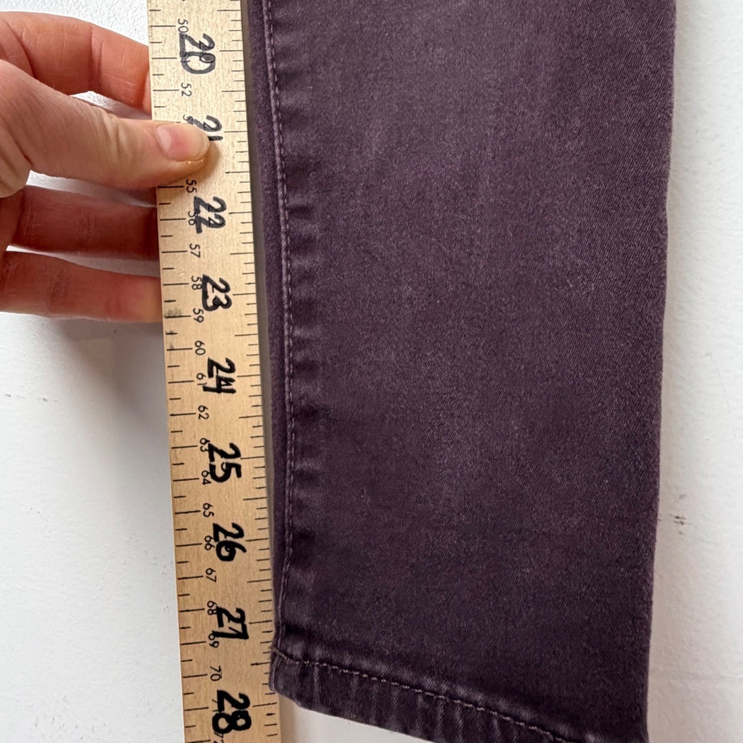 Gap 1969 True Skinny High Rise Jeans Plum Dark Academia Denim Sz 25r minimalist