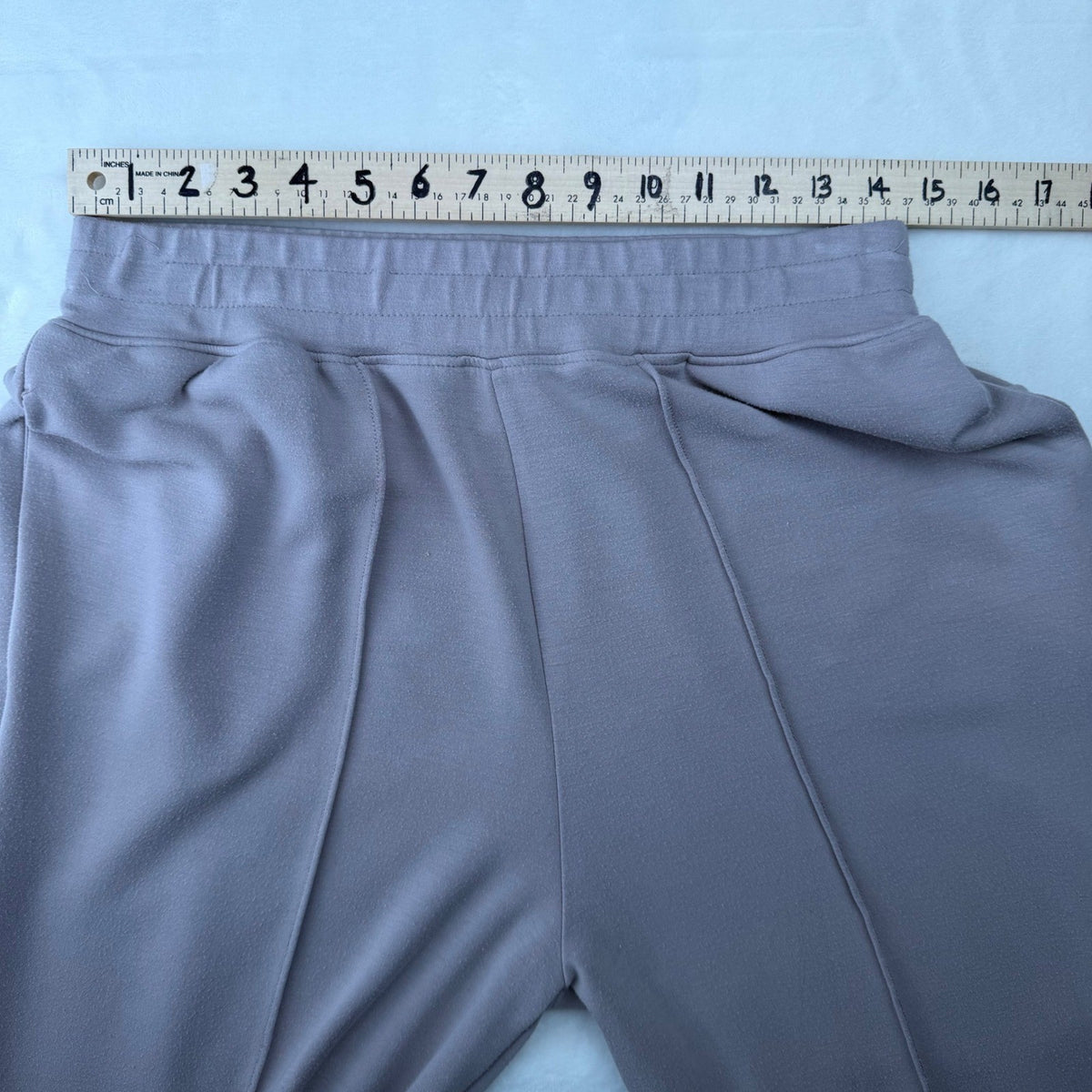 Sage Collective Wide Leg Lounge Pants Front Seam High Rise Taupe Mauve Large