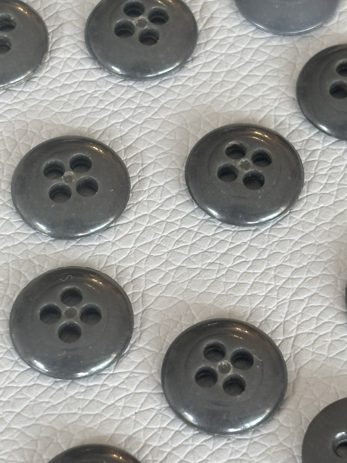 Vintage Lot Of 40 Brown Grey Beige Green Four Hole Buttons. Celluloid Glass