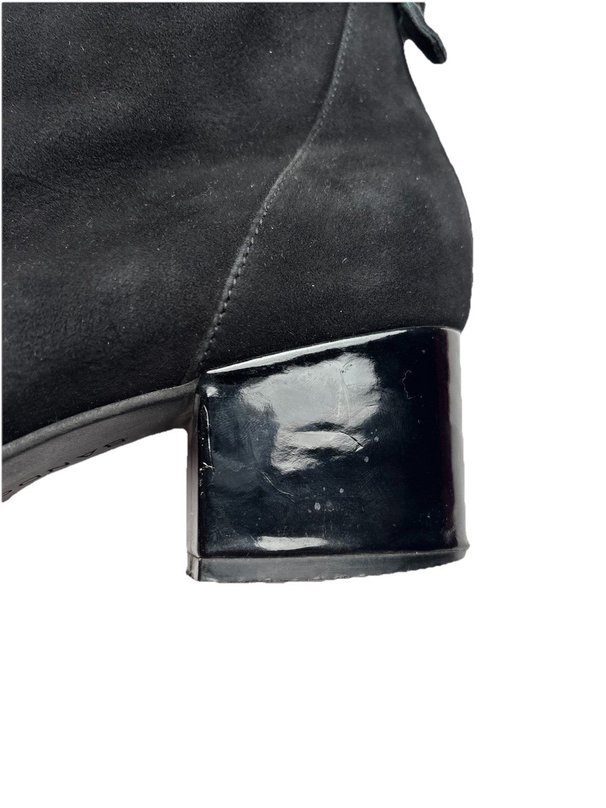 Bandolino Ankle Boots Women’s Size 8.5 Black Patent Block Heel Snap Closure
