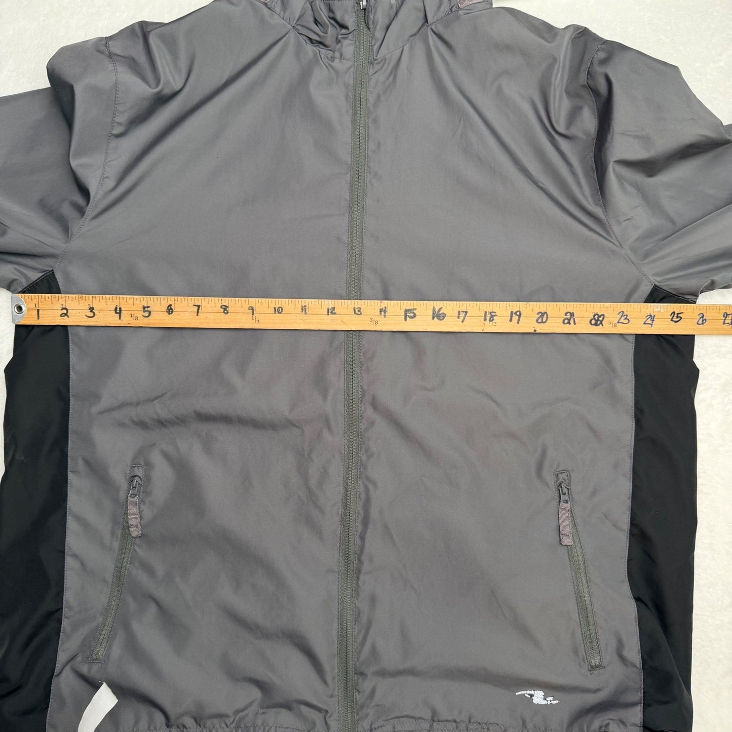 Athletic Works Windbreaker Jacket Hooded Mesh Lined Gorpcore Grey Mens XL