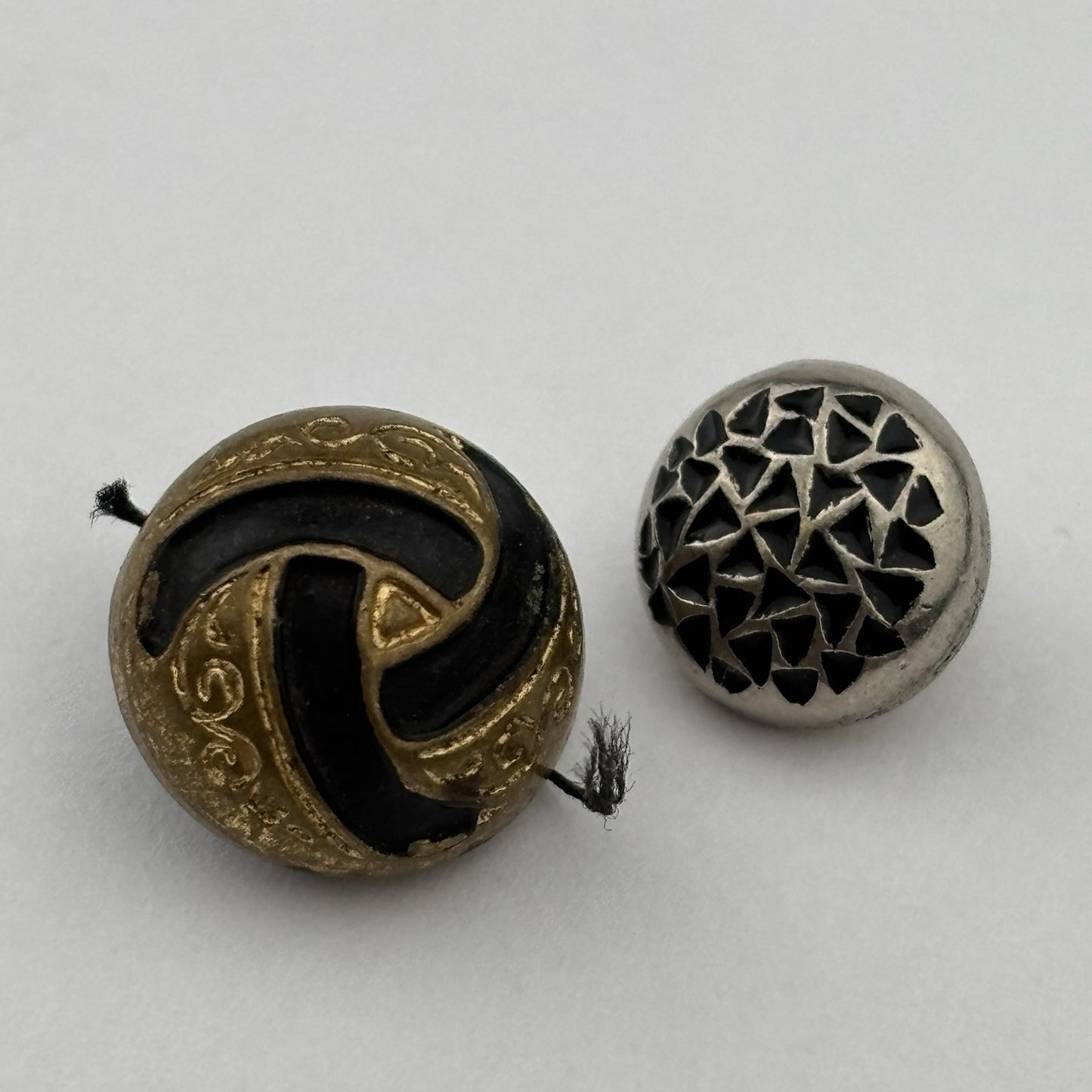 Vintage Brass & Gold Button Lot – Embossed, Hammered & Textured Mix, 31 Pieces