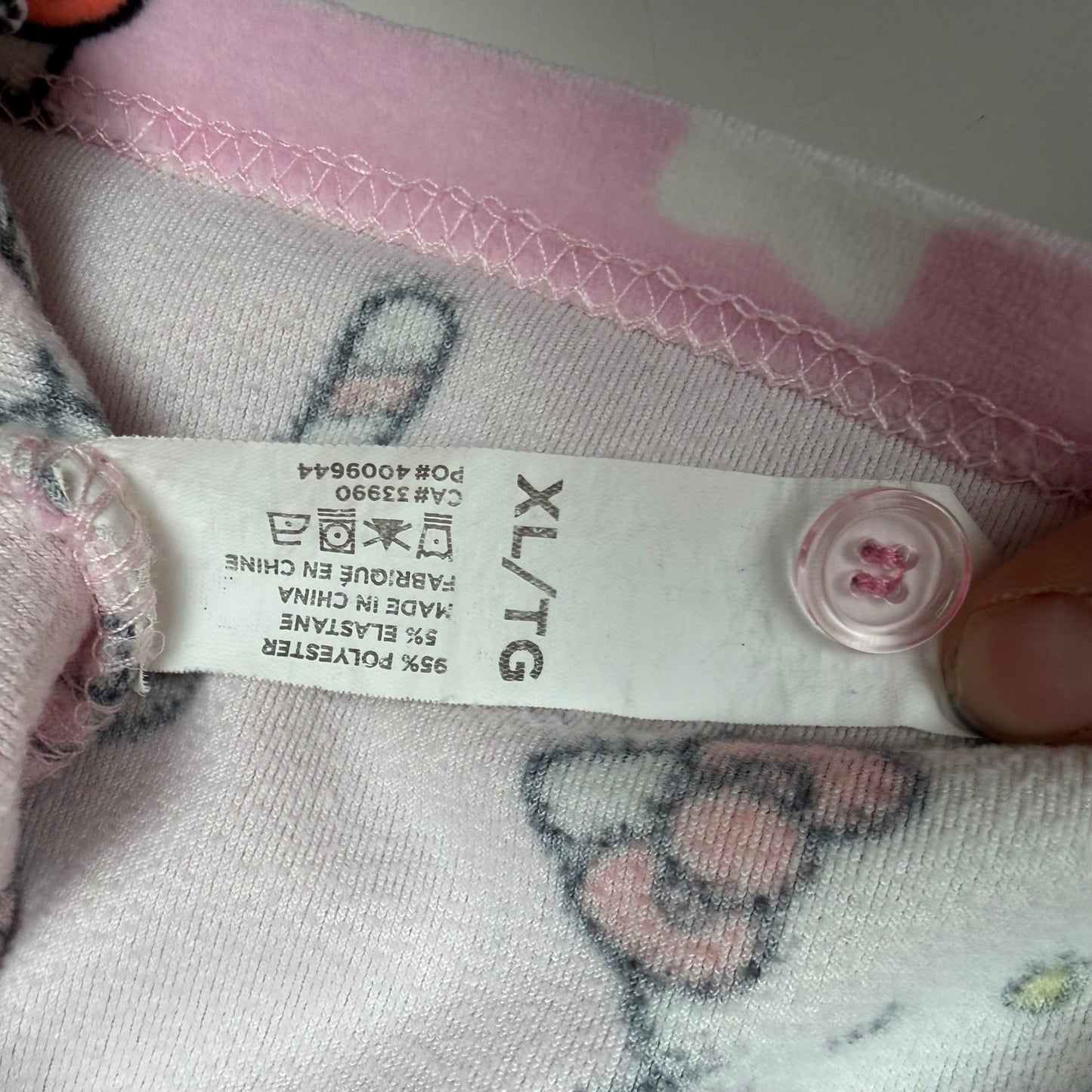 Hello Kitty Pajama Set Christmas Pink Plush Kawaii Coquette Sanrio Sleepwear XL