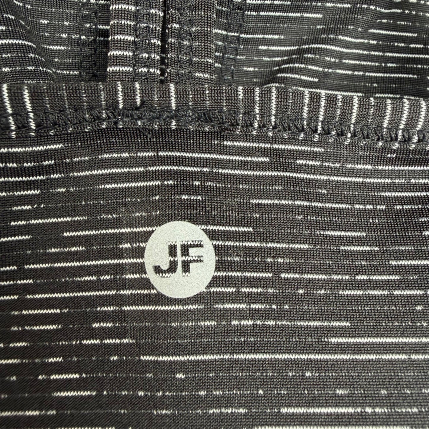 Joe Fresh Active Tank Top Strappy Lattice Back Space Dye Black White Large