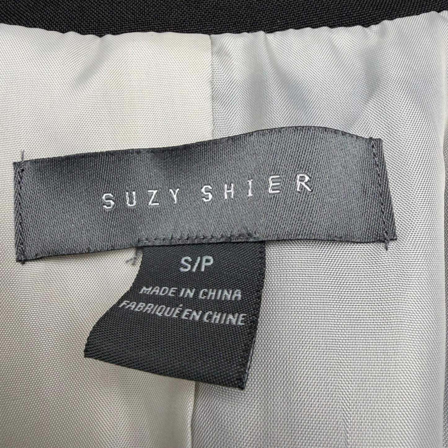Suzy Shier Black Blazer Jacket Womens Size S  Single Button Work carer Basiccore