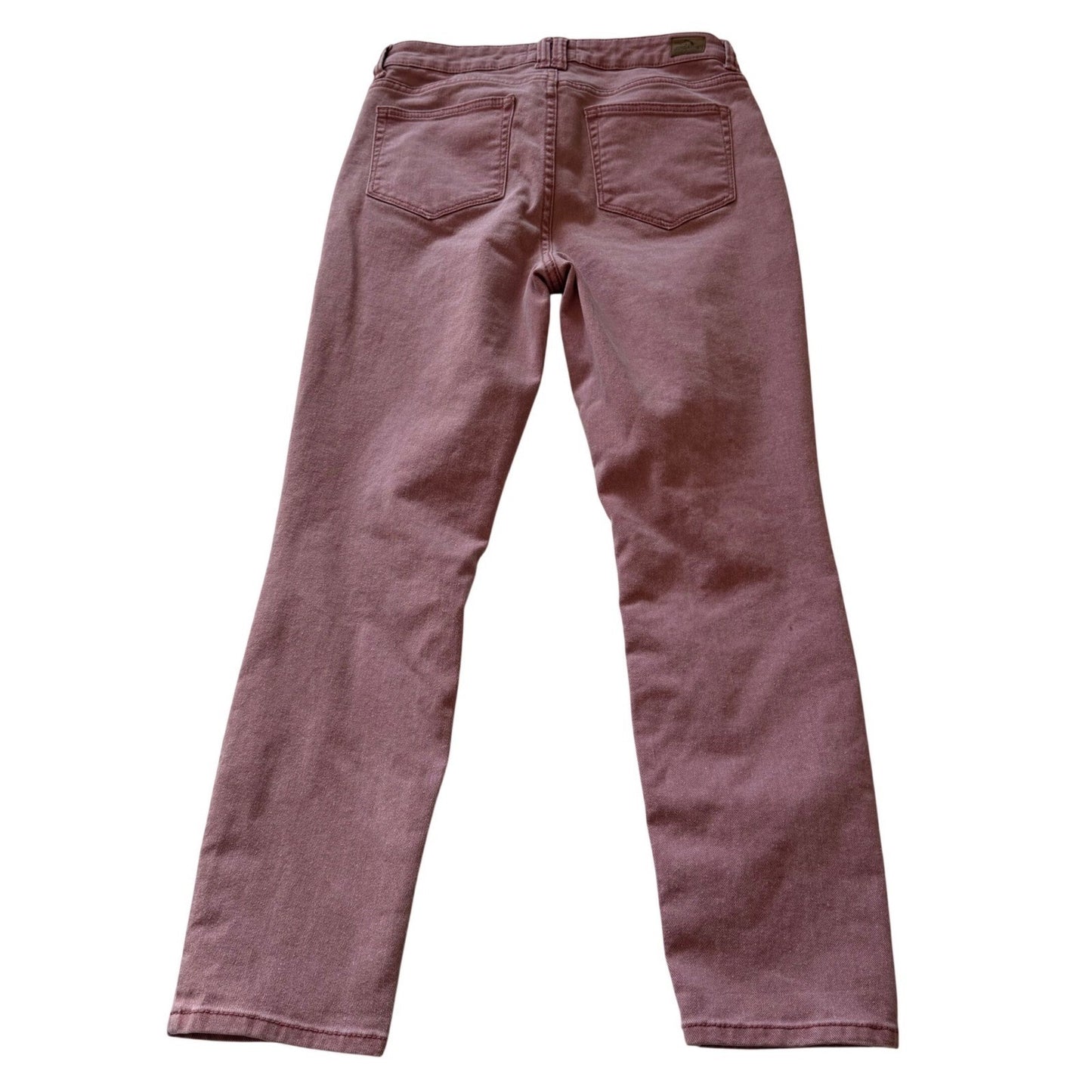 Jordache Jeans Womens High Rise Utility Straight Leg Dusty Rose Mauve Size 8