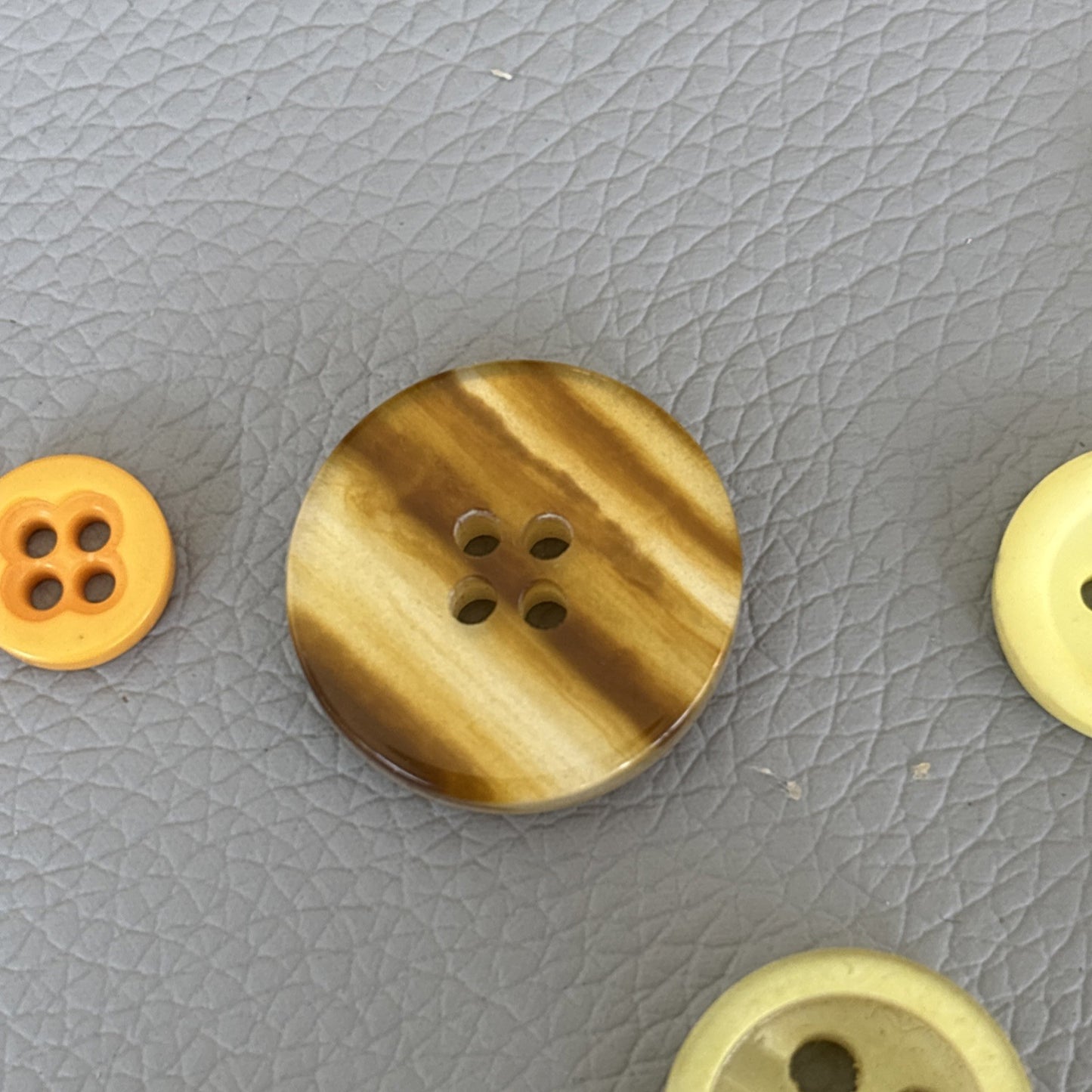 Vintage 1930s–50s Button Lot • Bakelite Casein Catalin Mix • Green Cream Amber