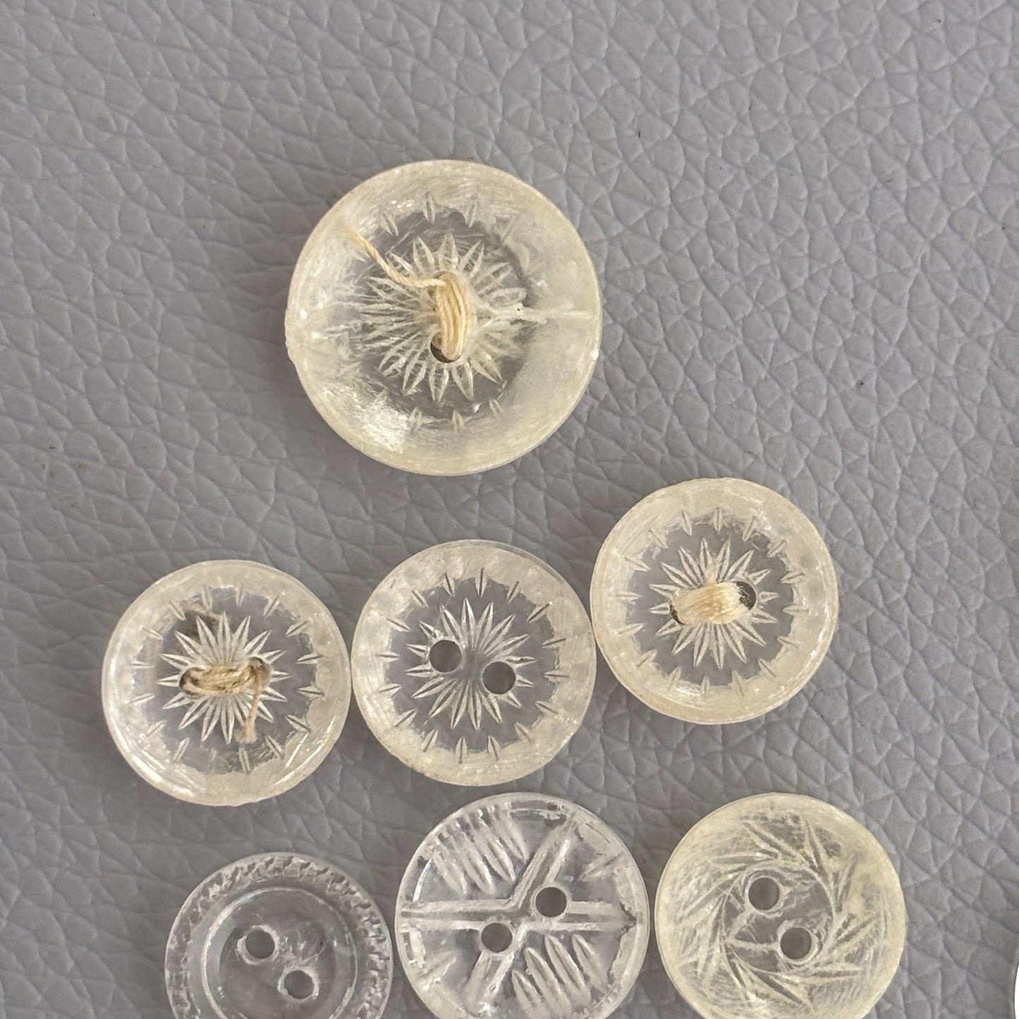 Vintage Glass Lucite Celluloid Button Lot ~ 69  Mixed Styles 1930’s-50’s