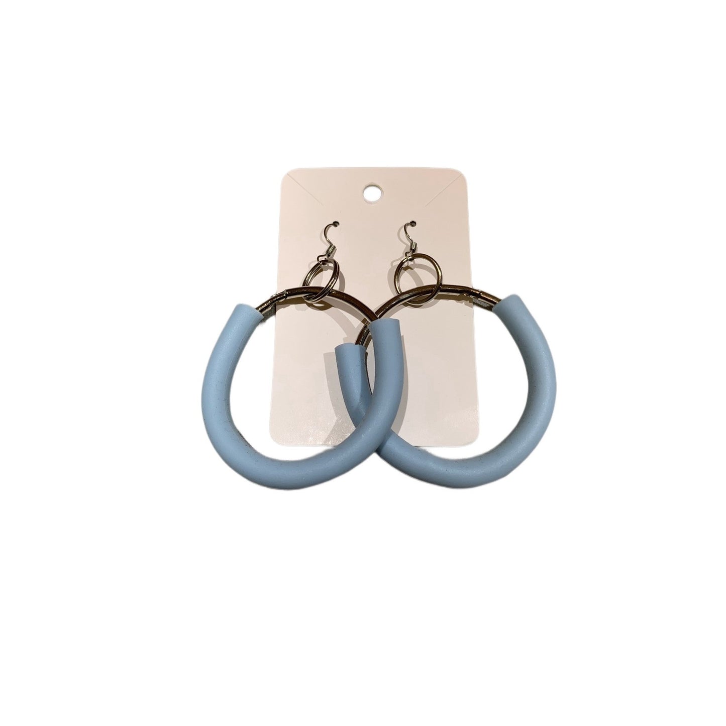 Simple Handmade Teardrop Hoop Earrings Chunky Colourful Statement Drops