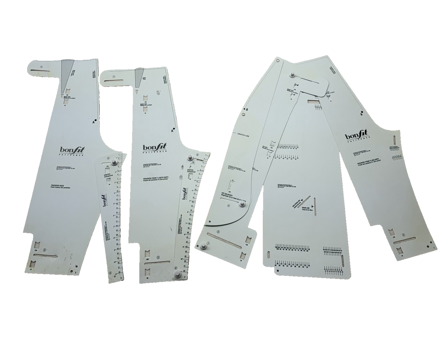 Bonfit Patterner Pants/Trousers Drafting System – Adjustable Pattern Templates