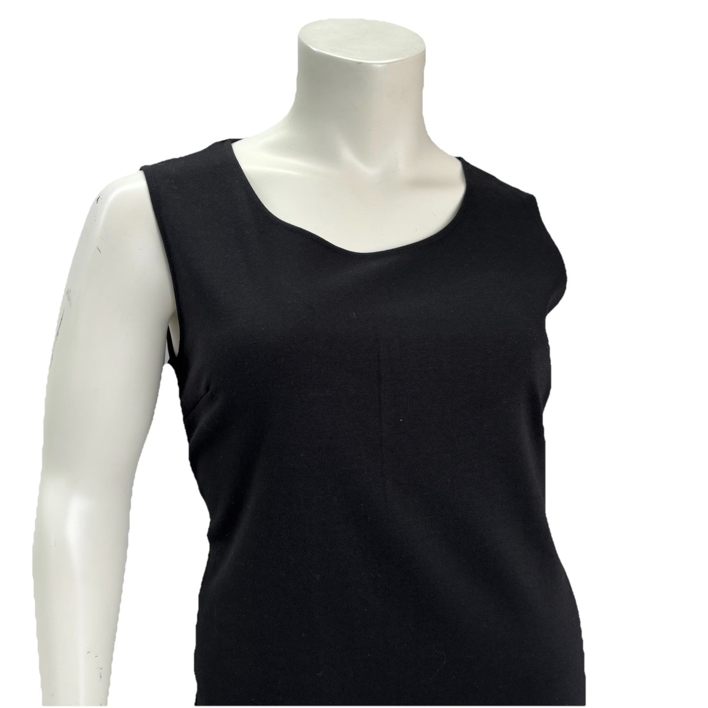 Millers Woman Knit Sleeveless Colorblock Dress Black Blue Grey Size 18 Stretch