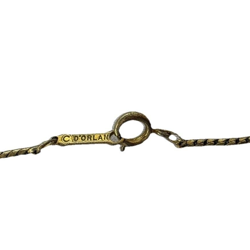 Vintage D'Orlan "Buried Treasure" 24" Gold-Plated Necklace — Canadian Designer,