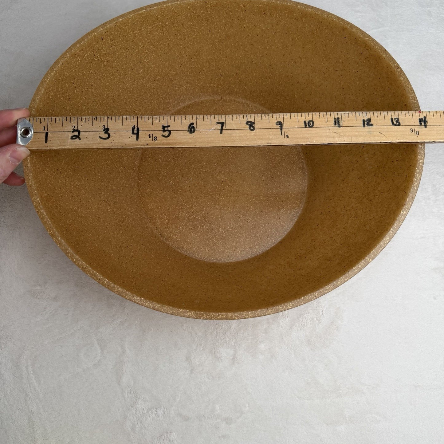 Eco Smart by Architec Confetti Poly-Flax Unique Serving Bowl Tan Made in USA