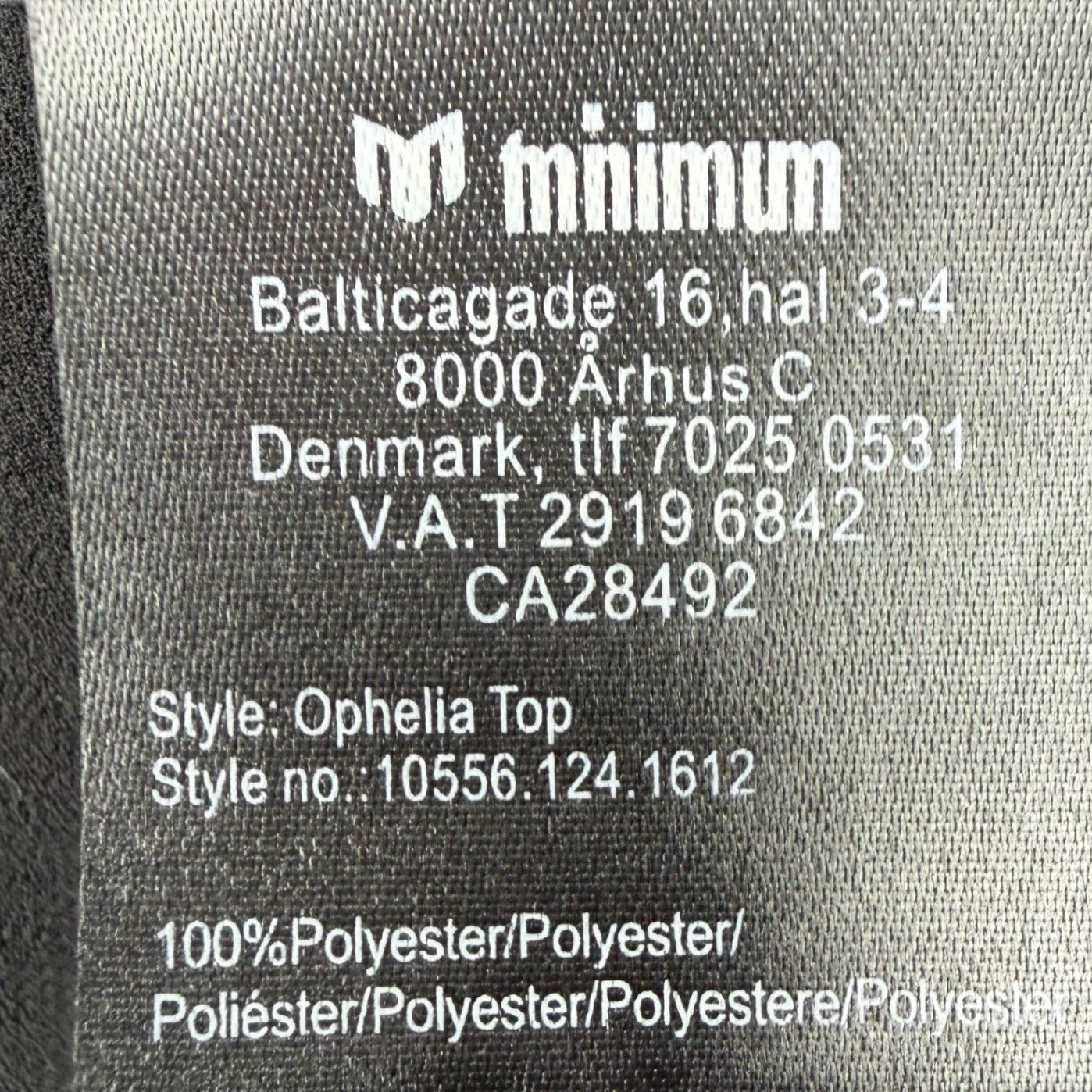 Minimum Ophelia Top Black Ruffle Drape Back Scandi Chic Minimalist Small