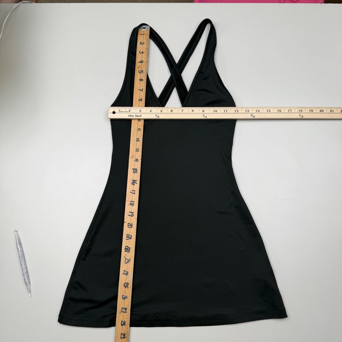 SHEIN Mini Dress Deep V-Neck Criss Cross Back Y2K Baddie LBD Black XS