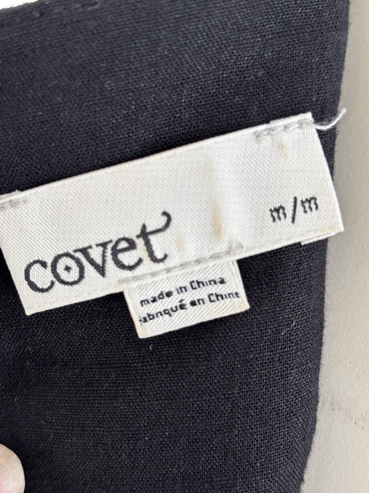 Covet Black Puff Sleeve Dress Size Medium Gotchcore Basic Career Formal Church