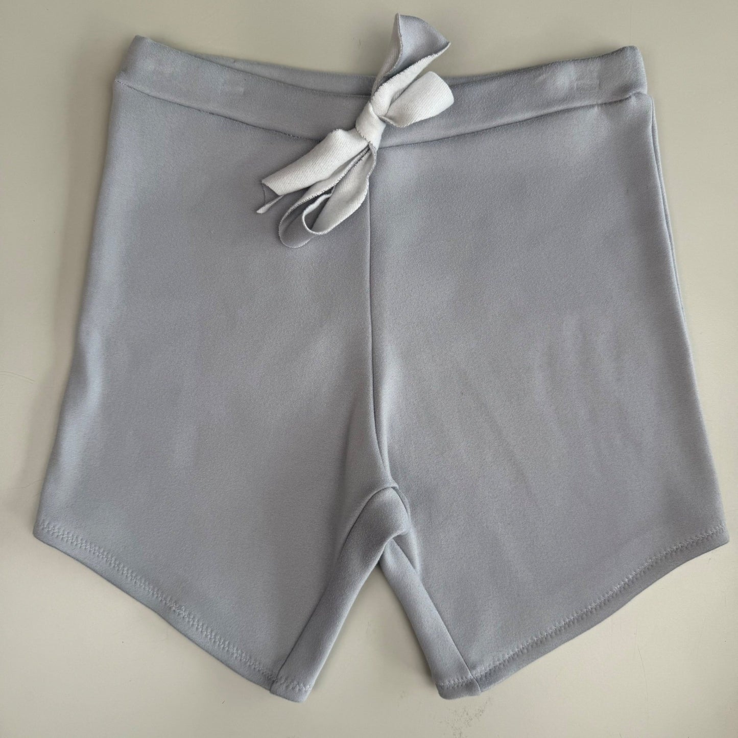 Simple NWT Biker Shorts Gray Bow  Coquette Balletcore Aesthetic Quiet Luxury  S